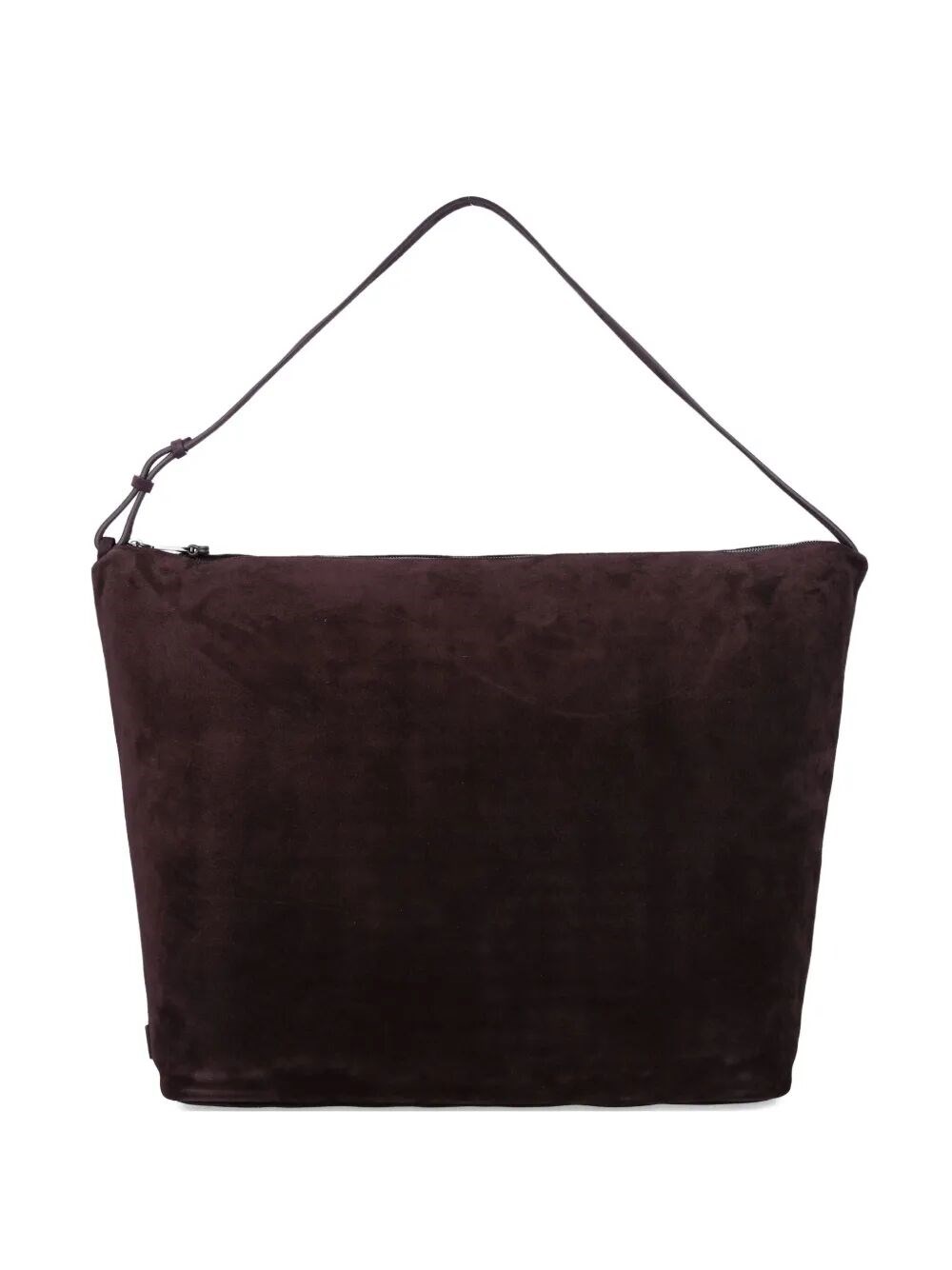 Emporio Armani Hobo Large Chain Soft Suede In Burgundy