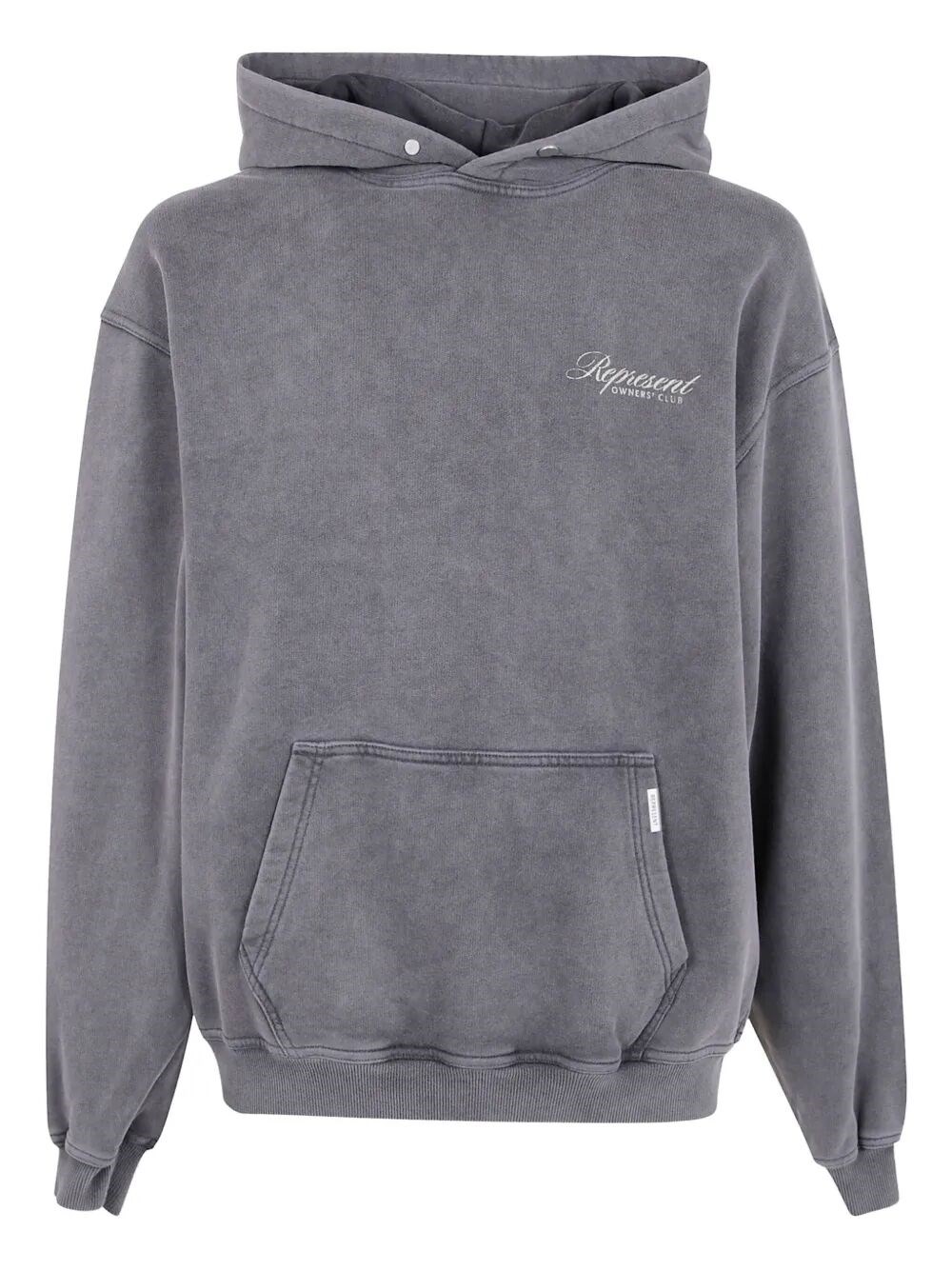 Represent Logo-print Hoodie In Gray