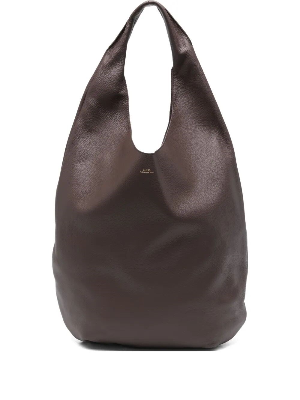 Apc A.p.c. Le Neige Shopper Bag - Leather - Brown In Brown