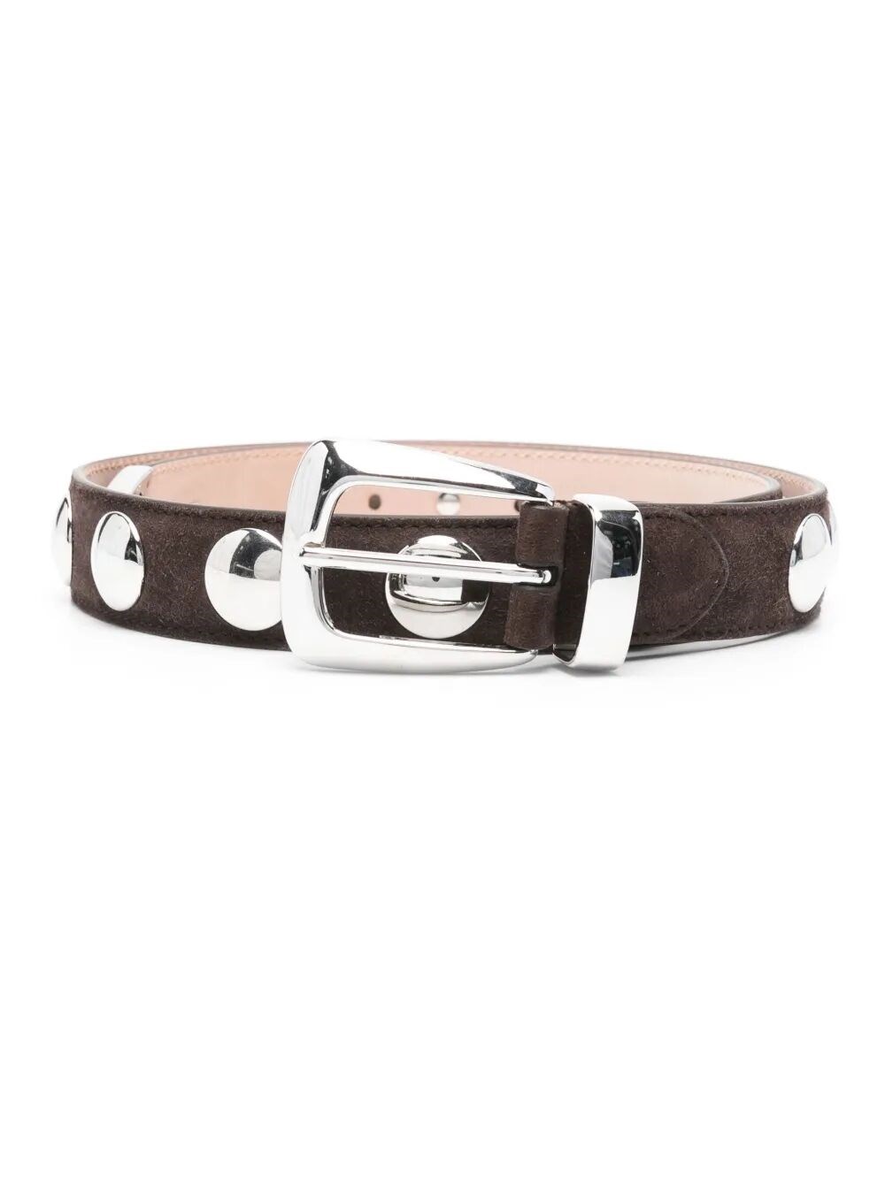 Khaite Rivet Belt In Metallic