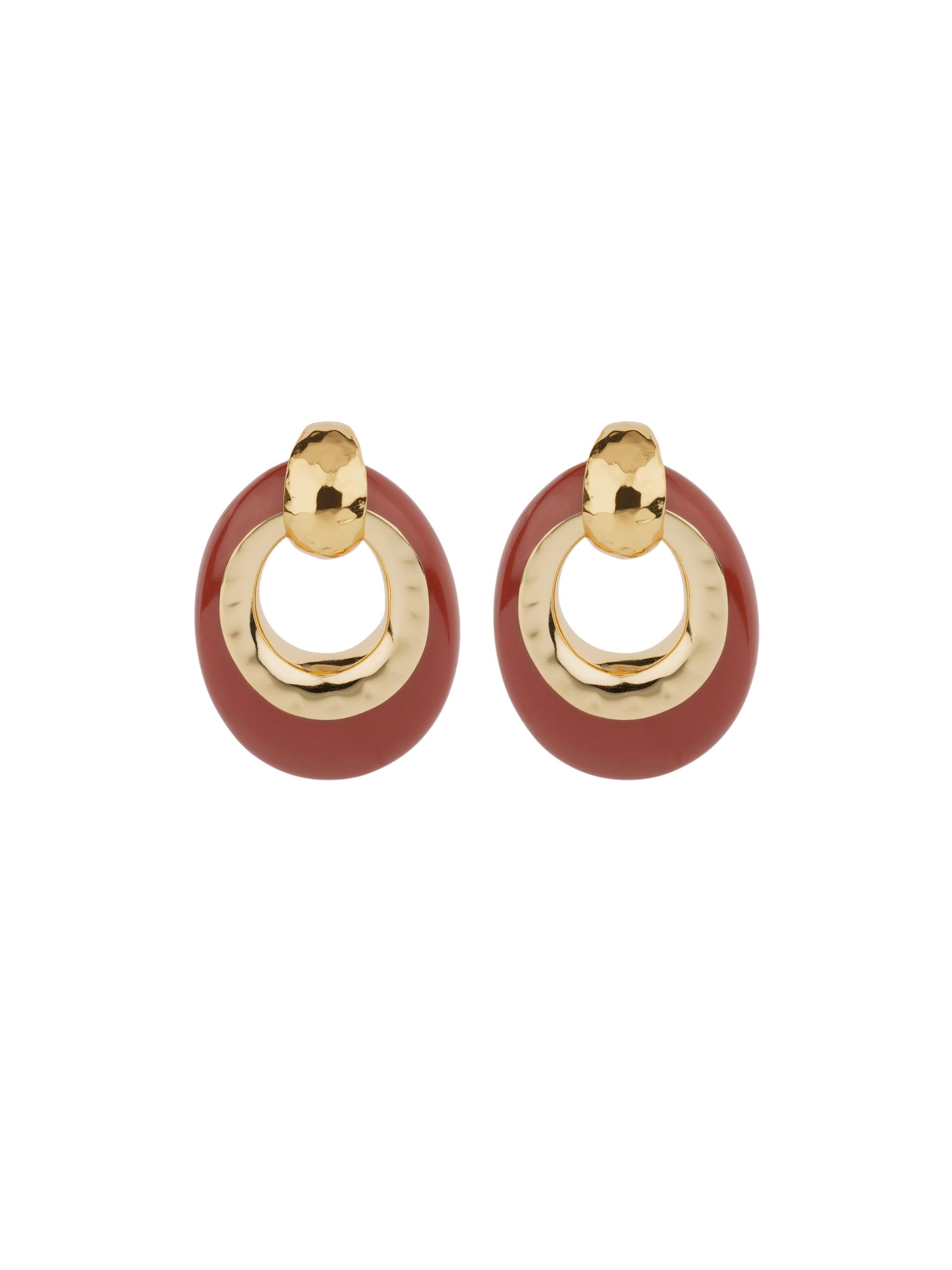 K-way "selva" Gold Plated And Acetate Earrings In Whd Pink Md