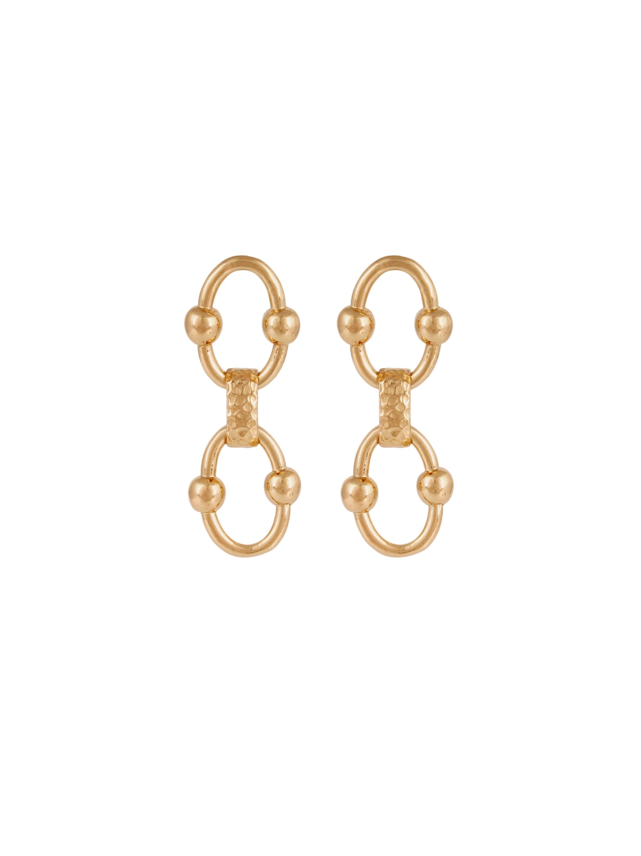 Gas Bijoux "rivage" Gold Plated Earrings In Silver
