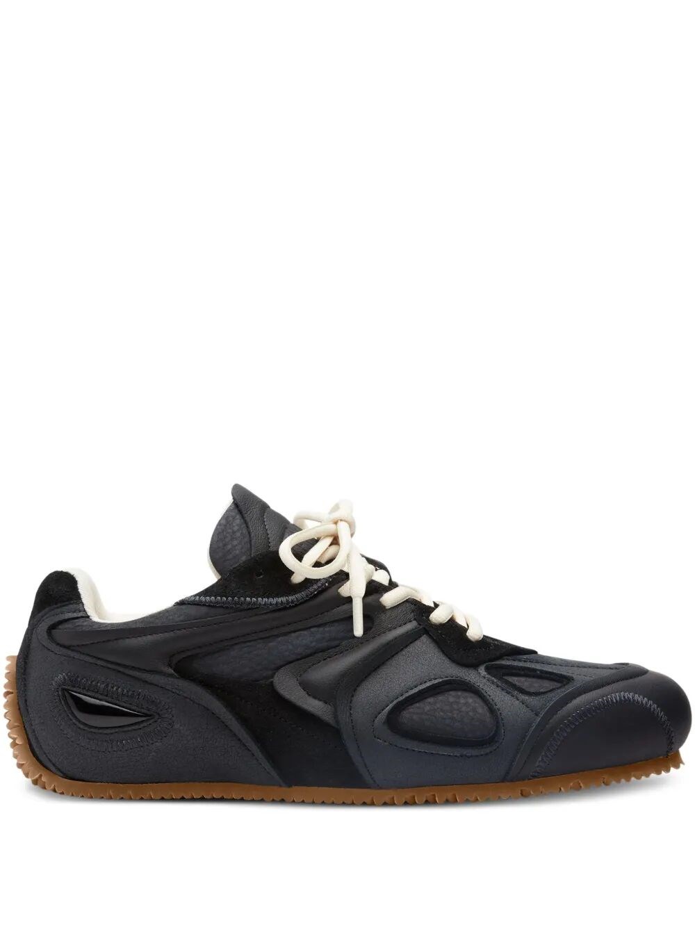 Axel Arigato Slow Runner Black Sneaker With Insert Design And Grooved Sole In Leather And Suede Woman