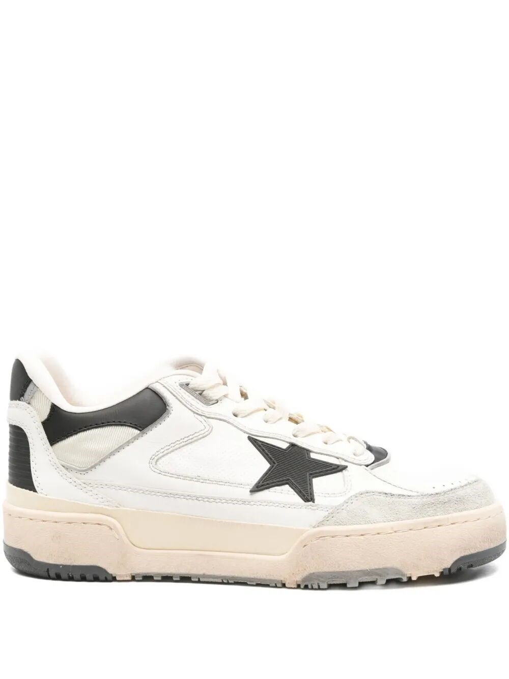 GOLDEN GOOSE "Forty2" Leather Upper Heel And Spur Suede Toe Rubber Sta