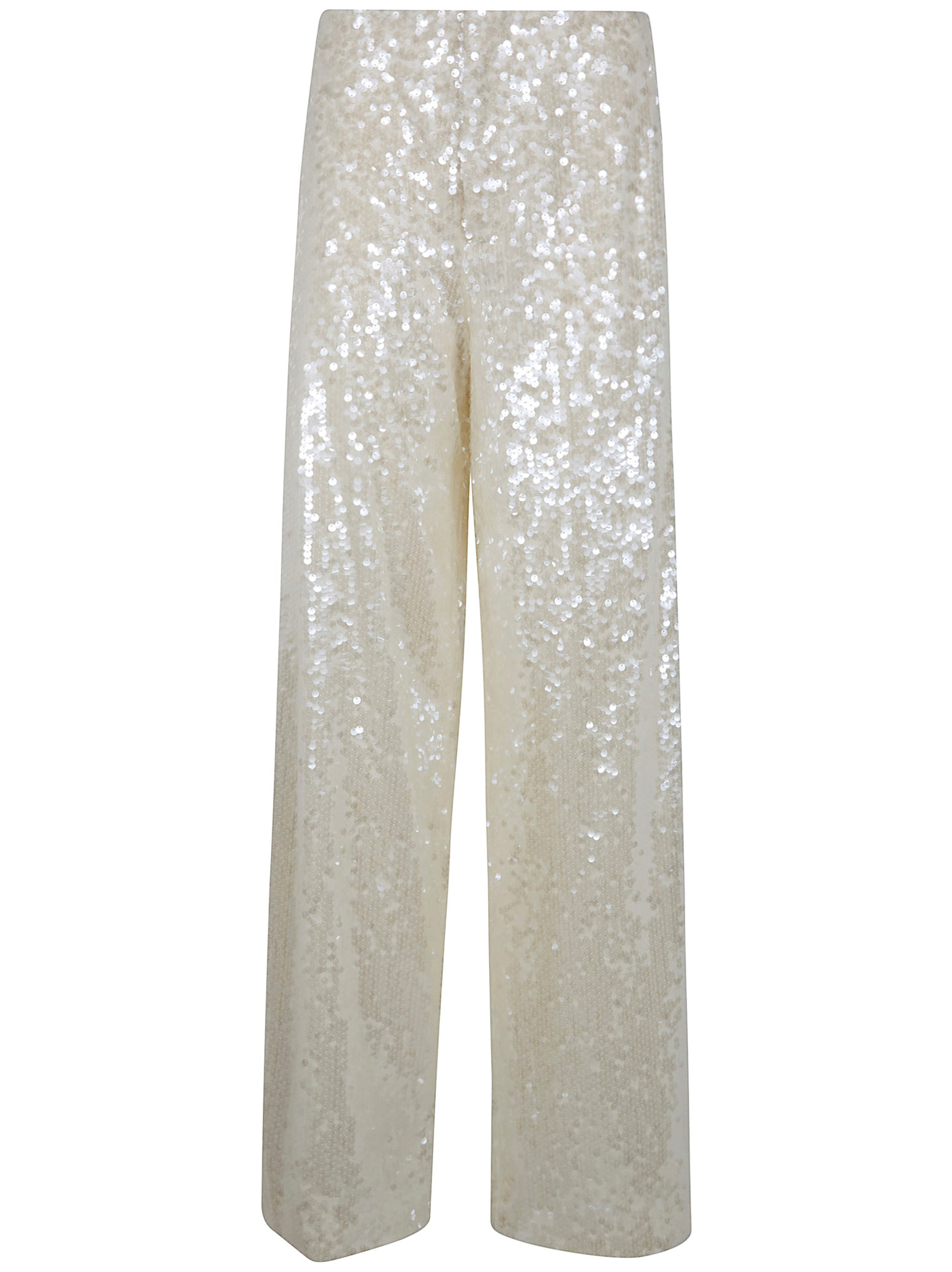 Pantalon large à sequins Alberta Ferretti
