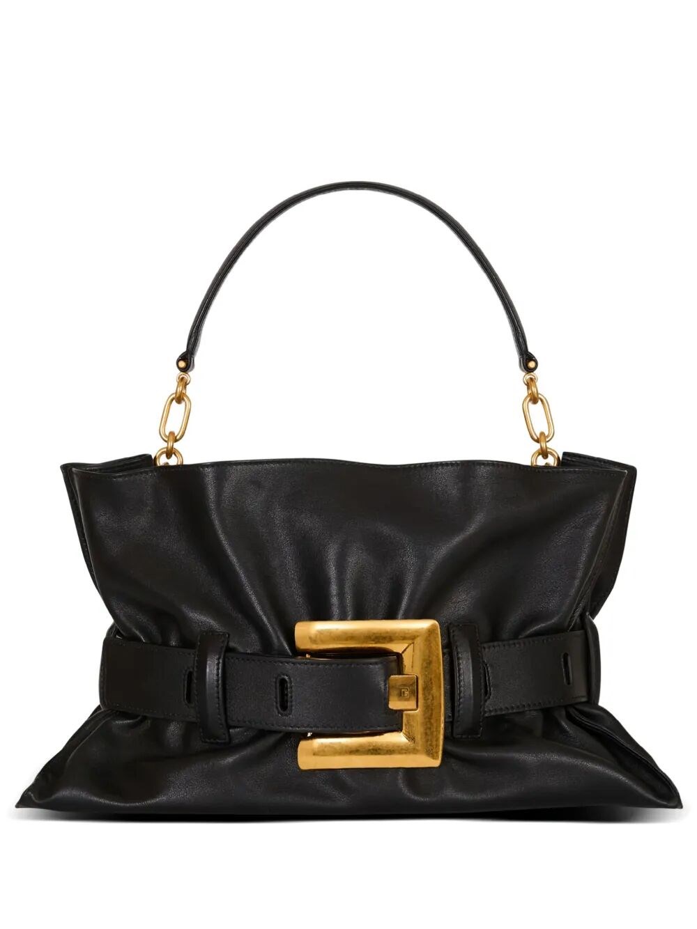 BALMAIN "Anthem" Medium Calfskin Shoulder Bag