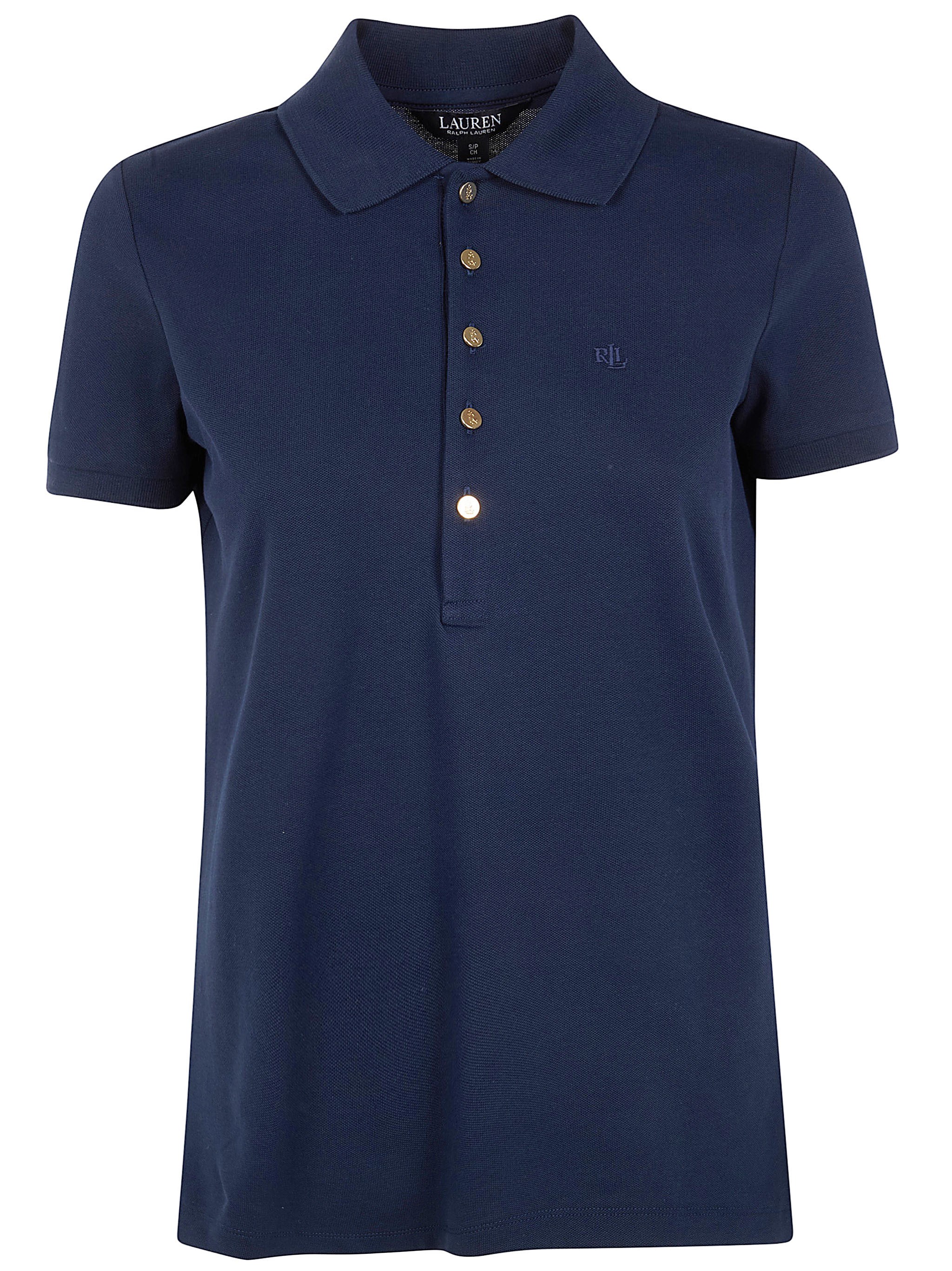 Ralph Lauren "kiewick" Knit Polo Shirt In Blue