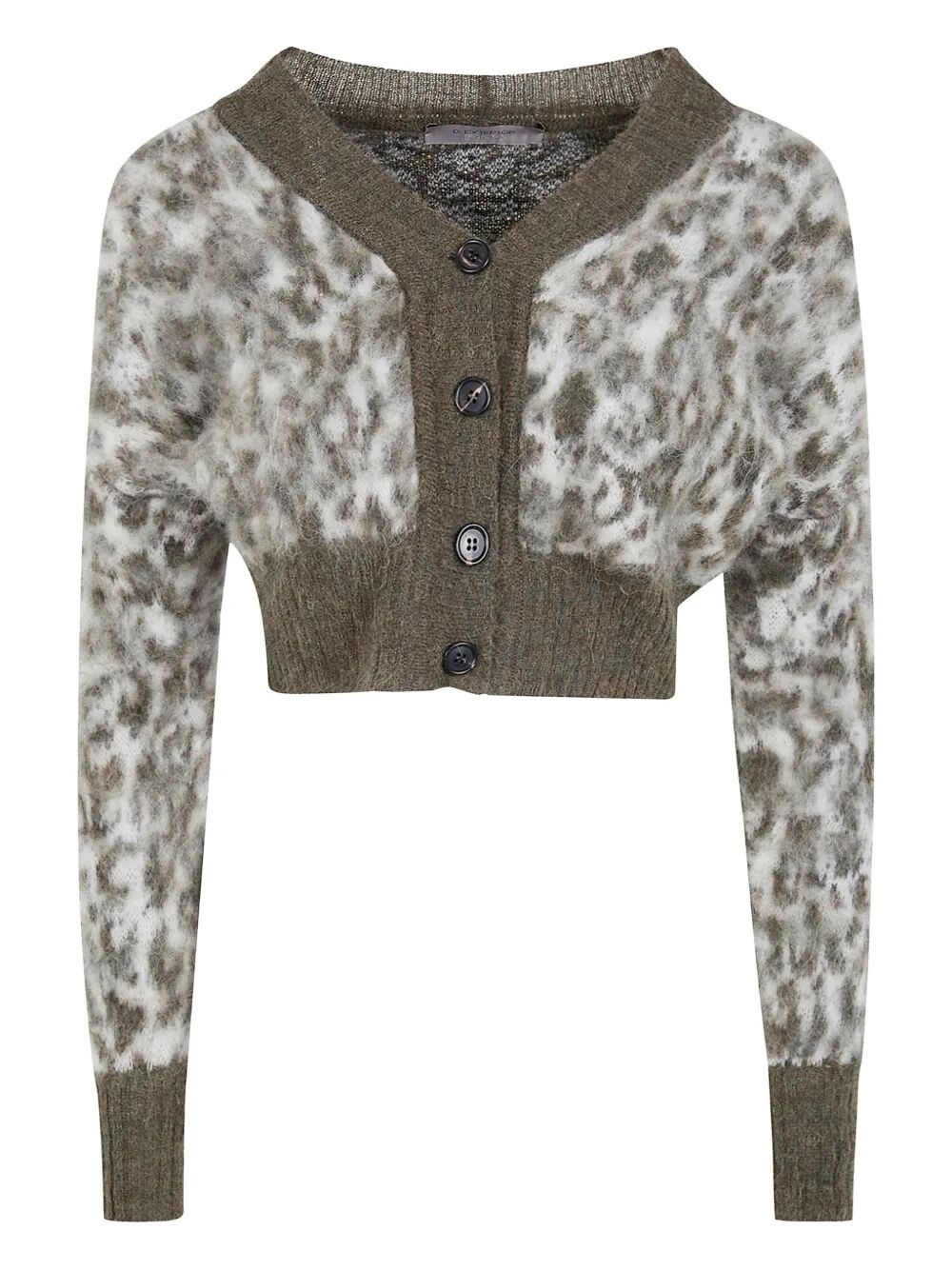Fabiana Filippi D. Exterior Animal Print Short Cardigan