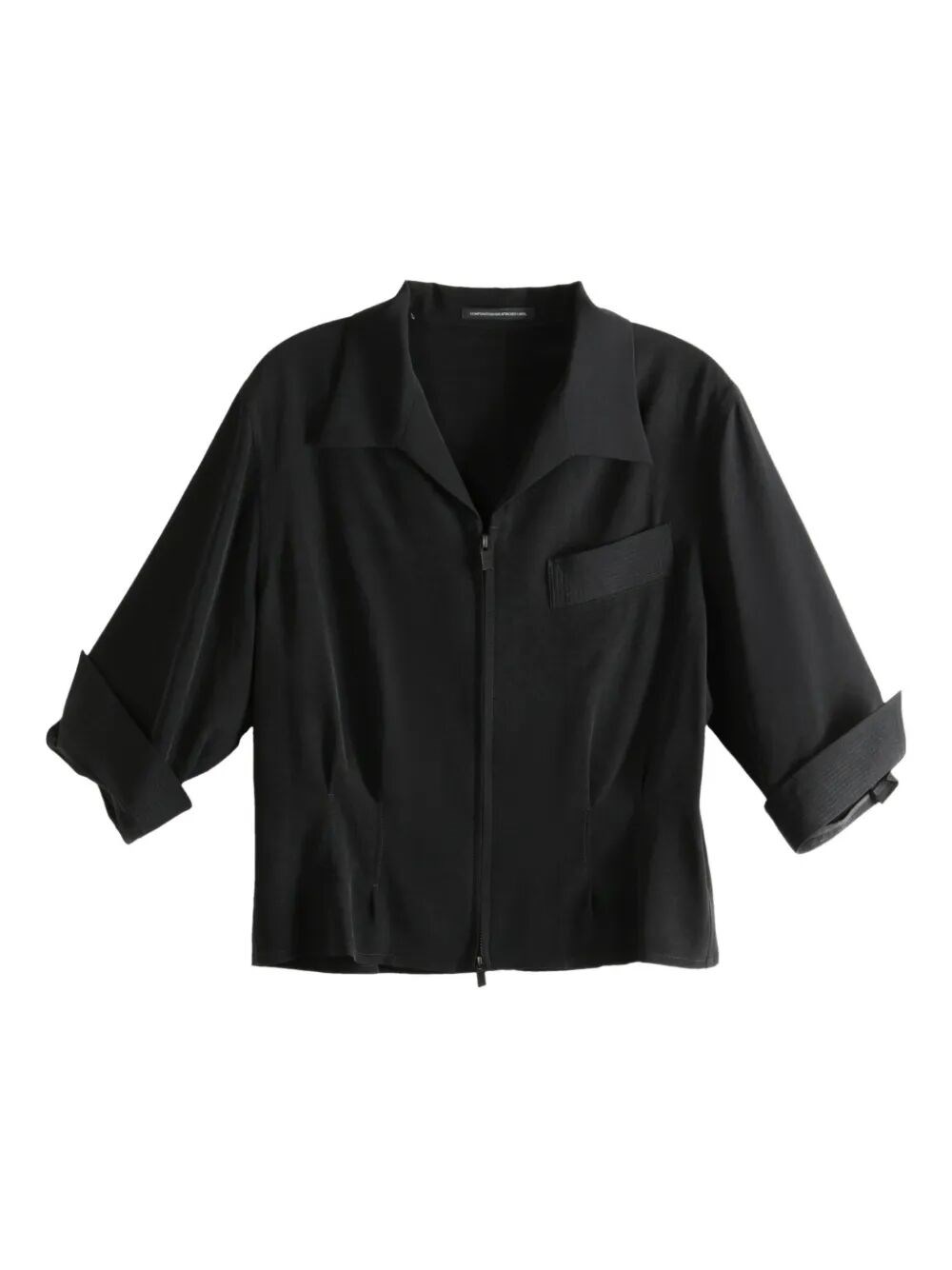 Y's 3/4 Sleeve Blouse In Black