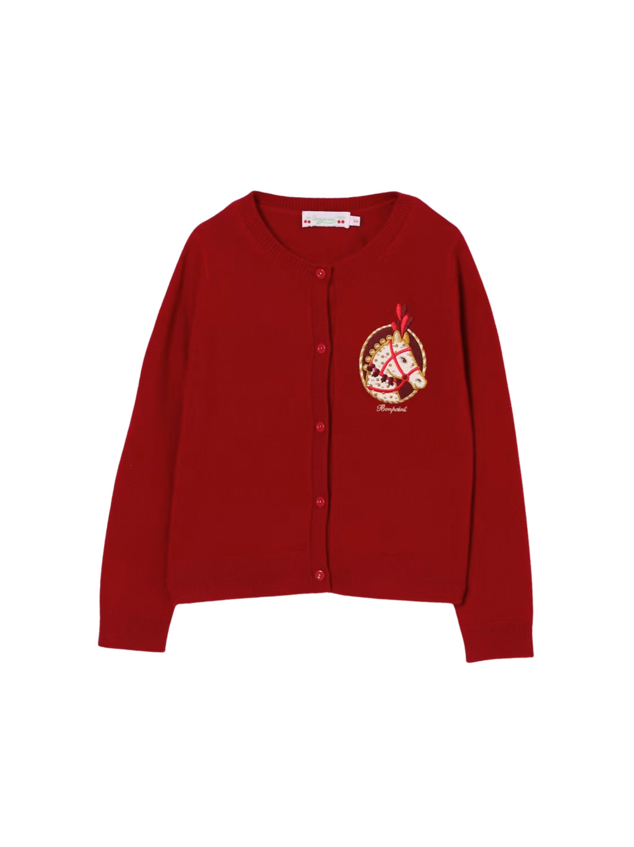 Bonpoint Kids' Cardigan "twist" In Red