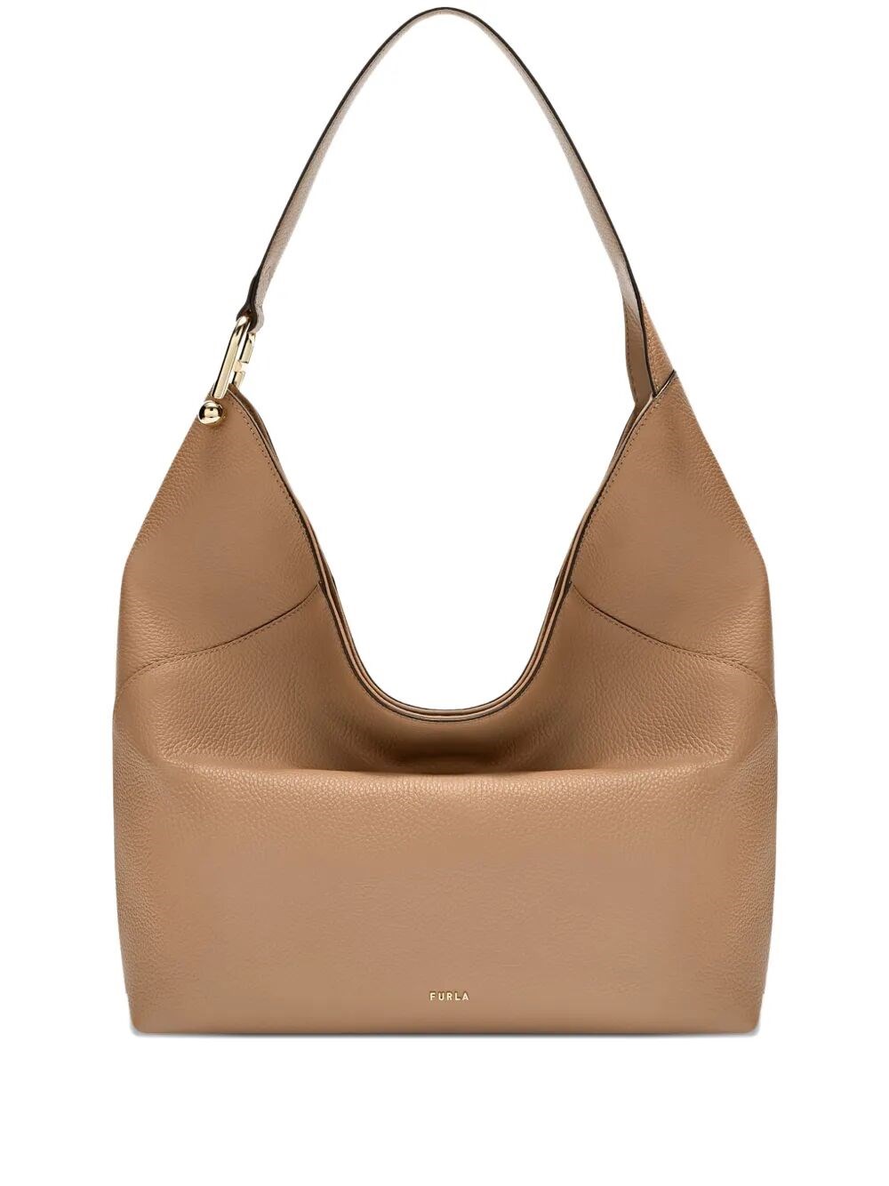 FURLA “Furla Lara” Eracle Print Leather Large Hobo Bag