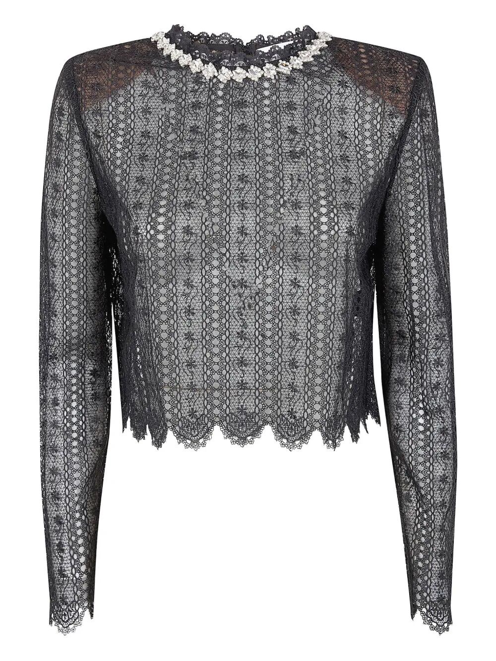 SELF-PORTRAIT Organza Lace Top