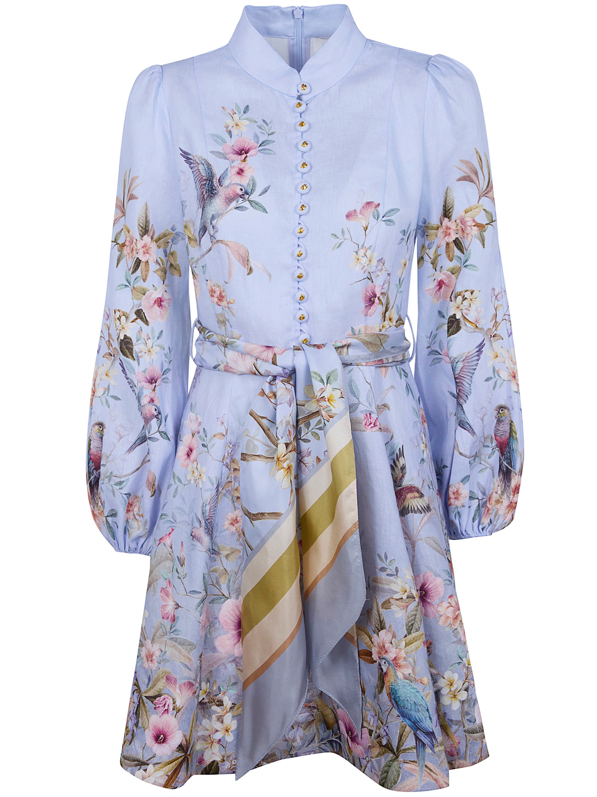 ZIMMERMANN "Rebellion" Button Mini Dress