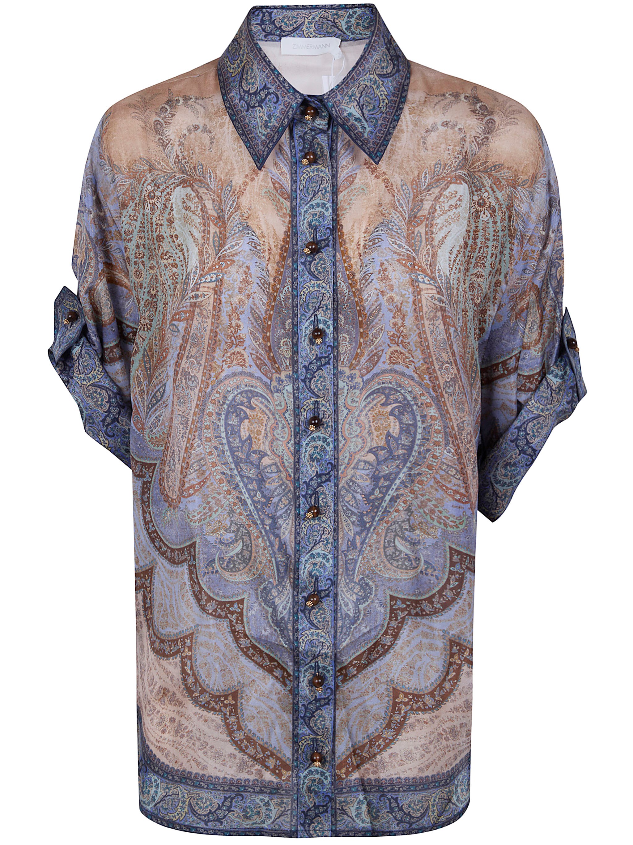 ZIMMERMANN "Wanderlust" Short Sleeve Shirt