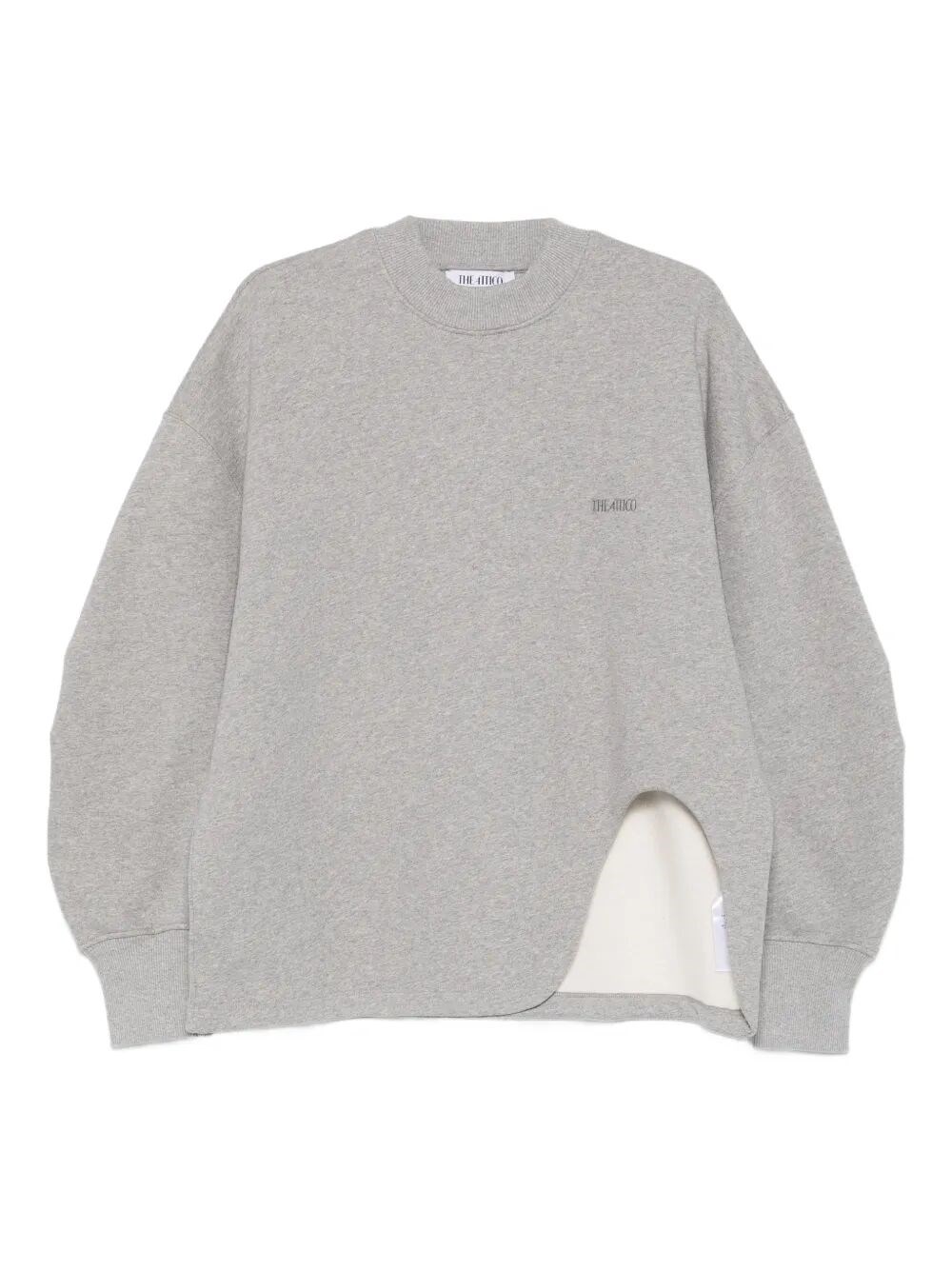 Attico Round Neck Sweatshirt In Gray