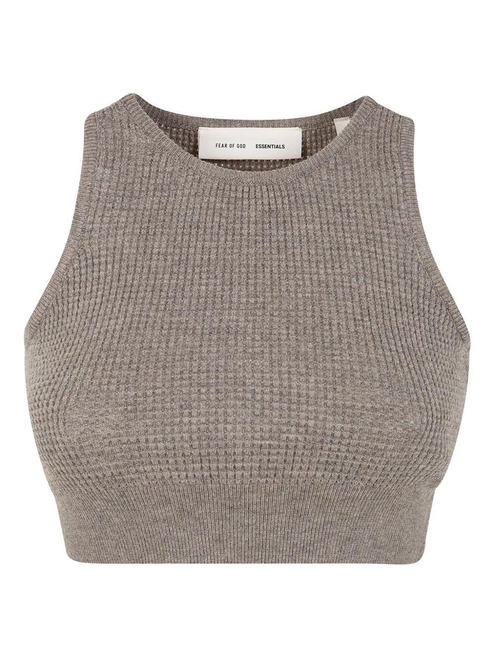 Essentials "womens Waffle" Sport Tank In Sand