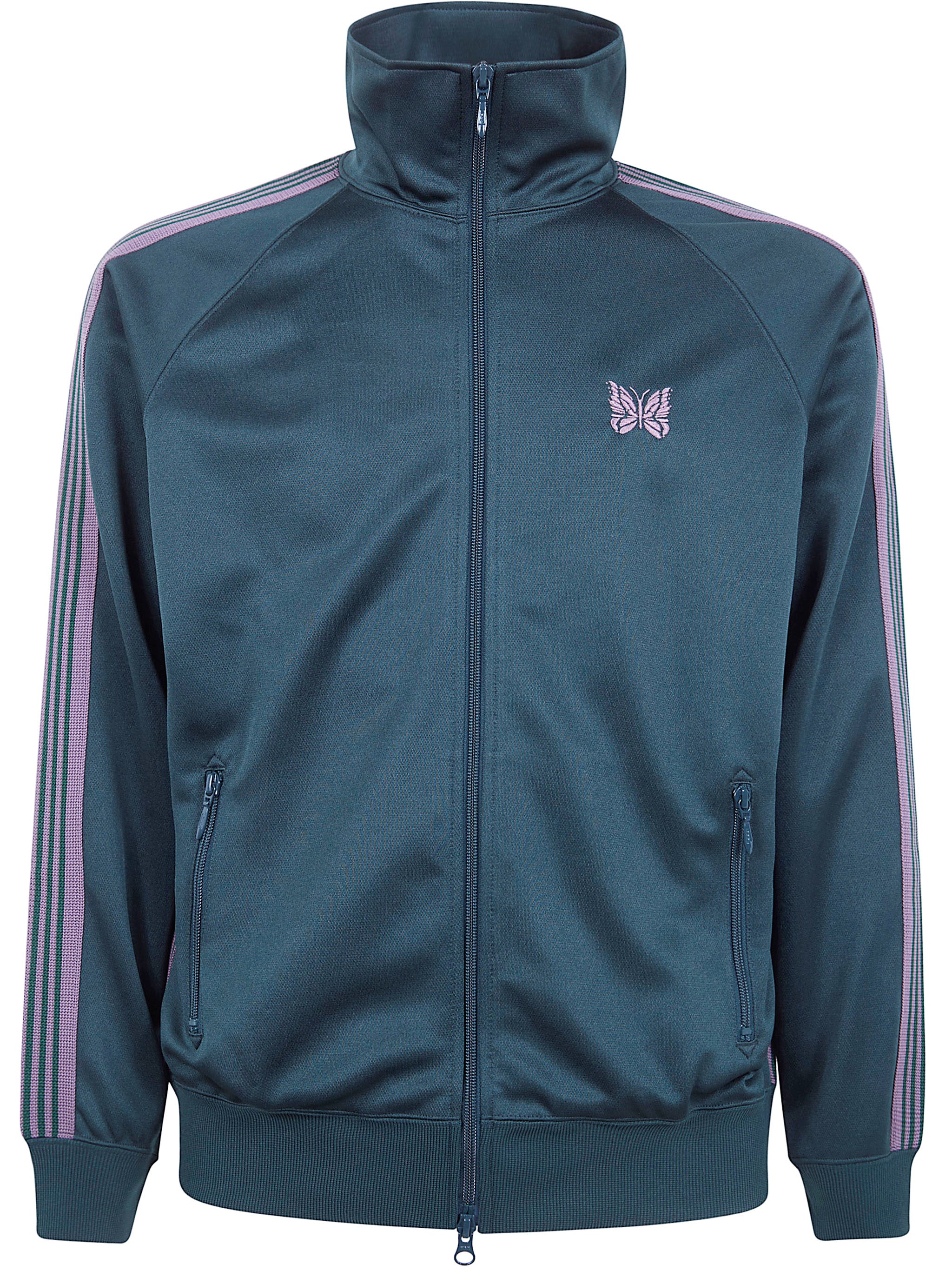 Needles "track Poly Smooth" Jacket In Green