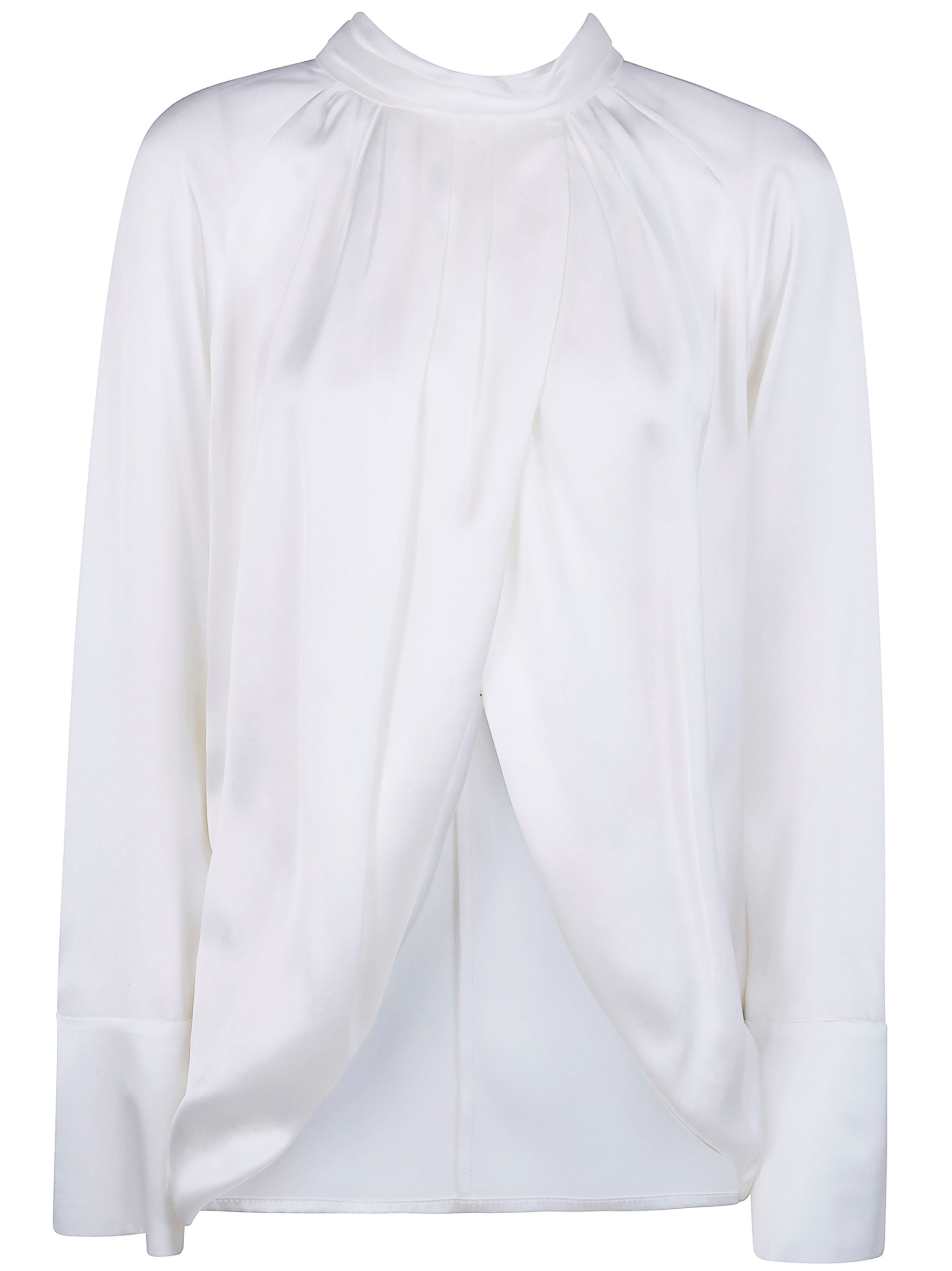 BALMAIN Drapped Silk Blouse Shirt