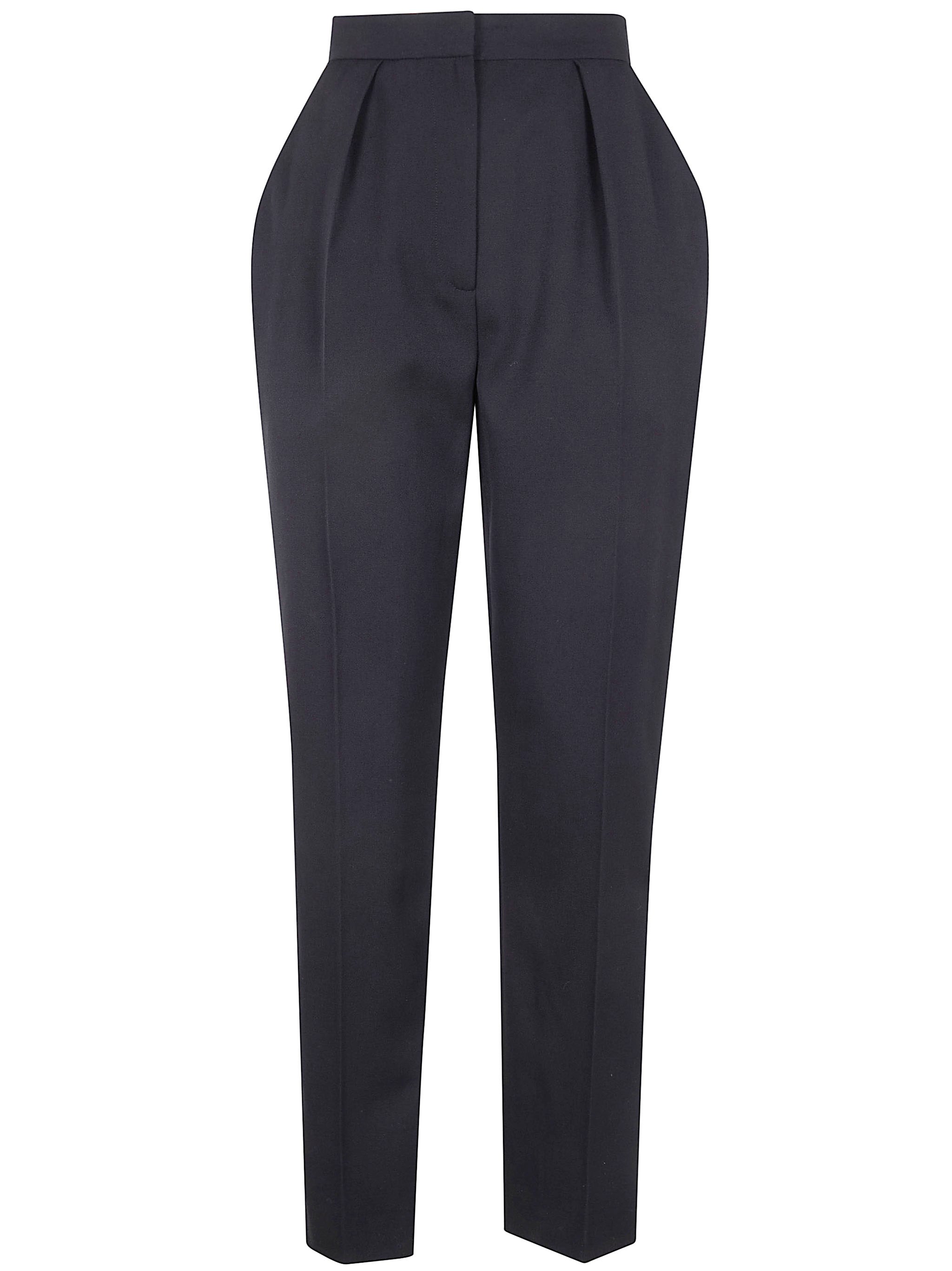 BALMAIN High Waisted Tailored "Grain De Poudre" Pants