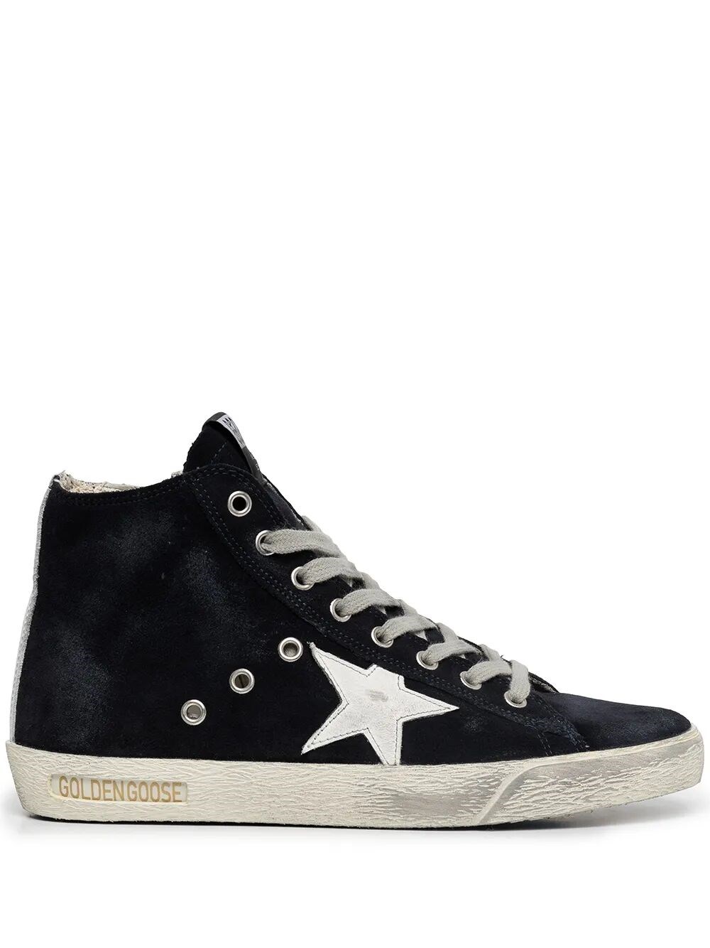 GOLDEN GOOSE "Francy" Classic Suede Upper Shiny Leather Star　GOLDEN GOOSE "フランシー" クラシック スエード アッパー シャイニー レザー スター GOLDEN