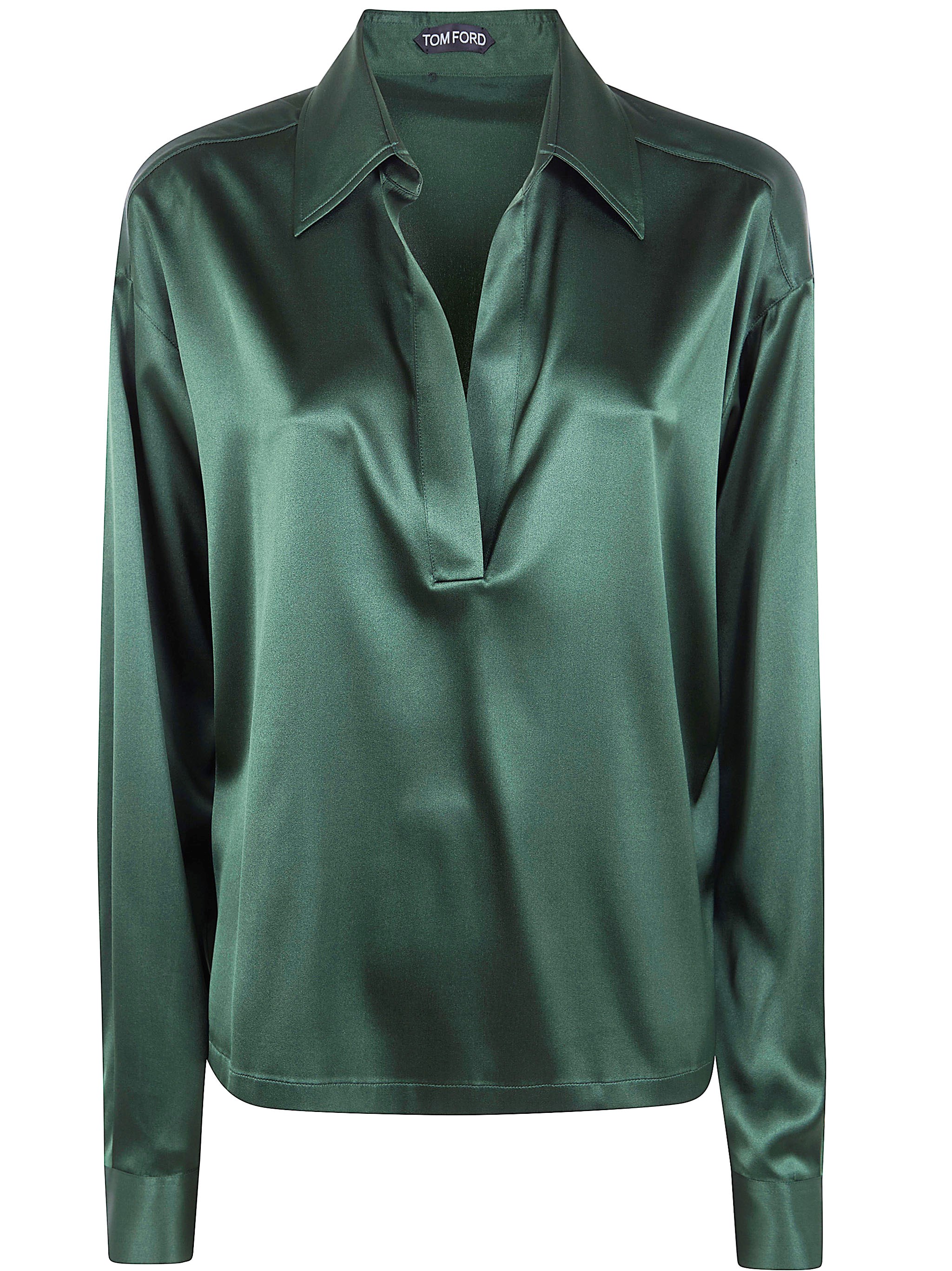 TOM FORD Stretch Silk Satin Polo