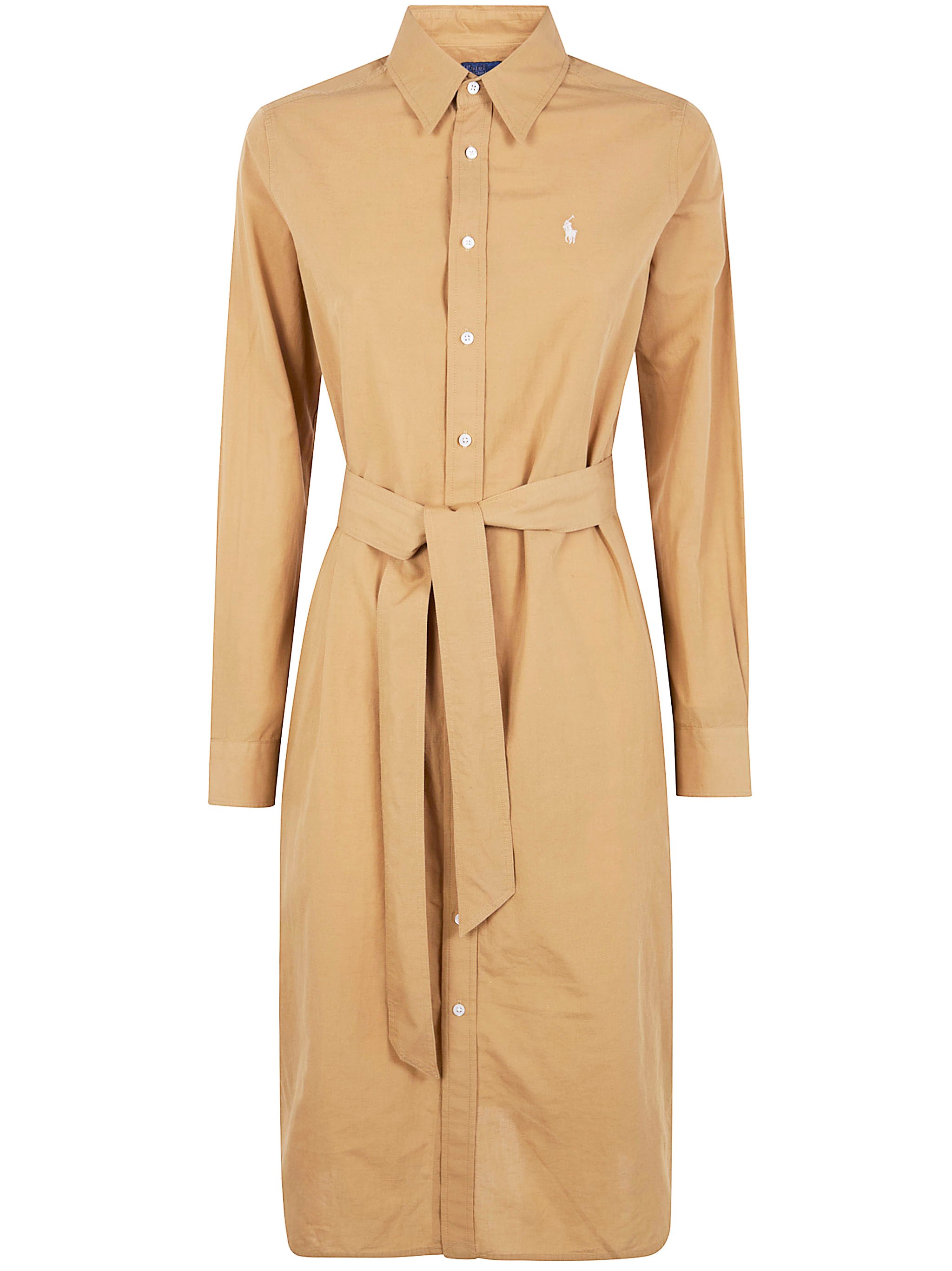 POLO RALPH LAUREN Long Sleeves Shirt Midi Dress