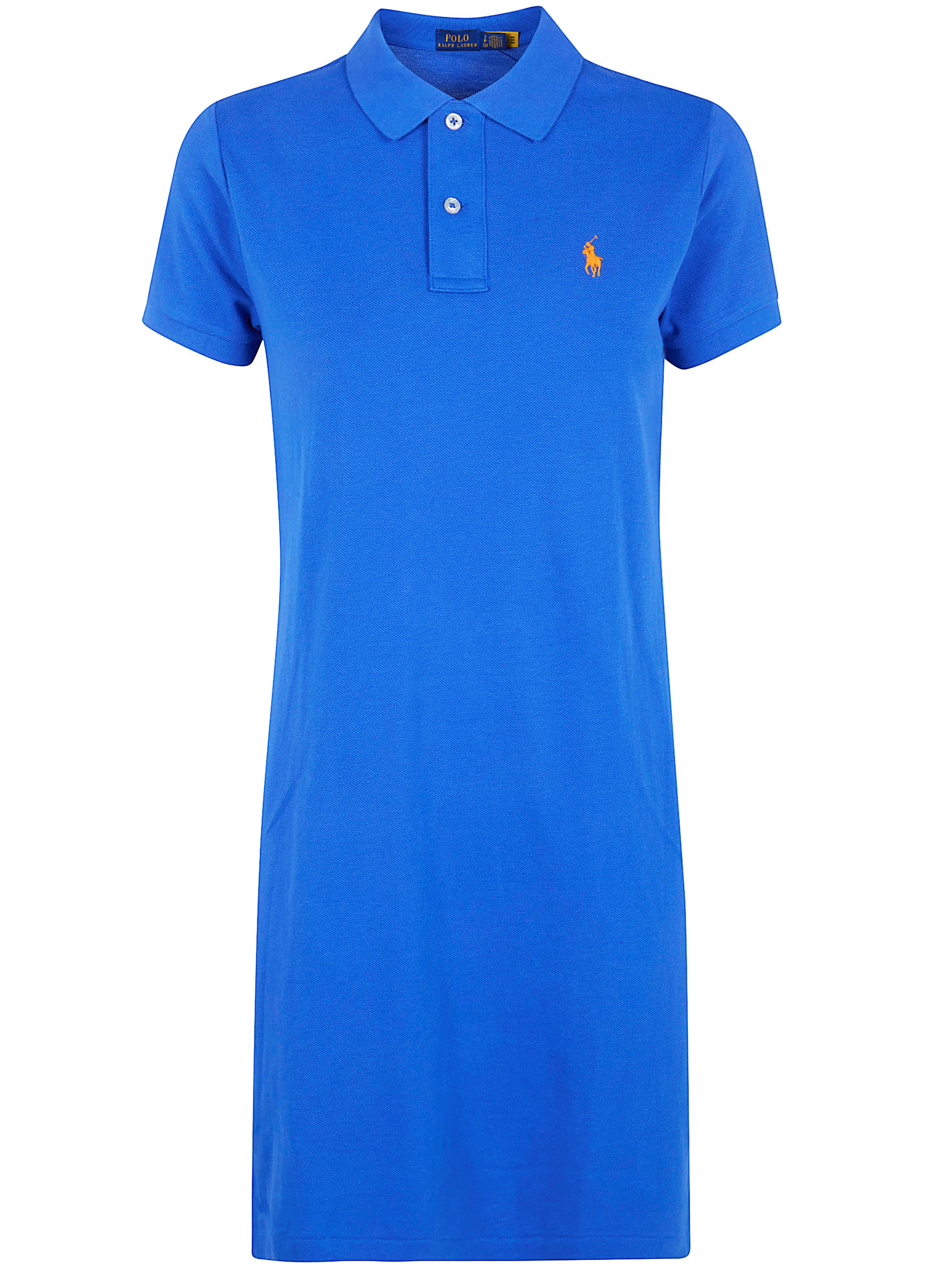 Polo Ralph Lauren Polo Short Sleeves Mini Dress In Blue