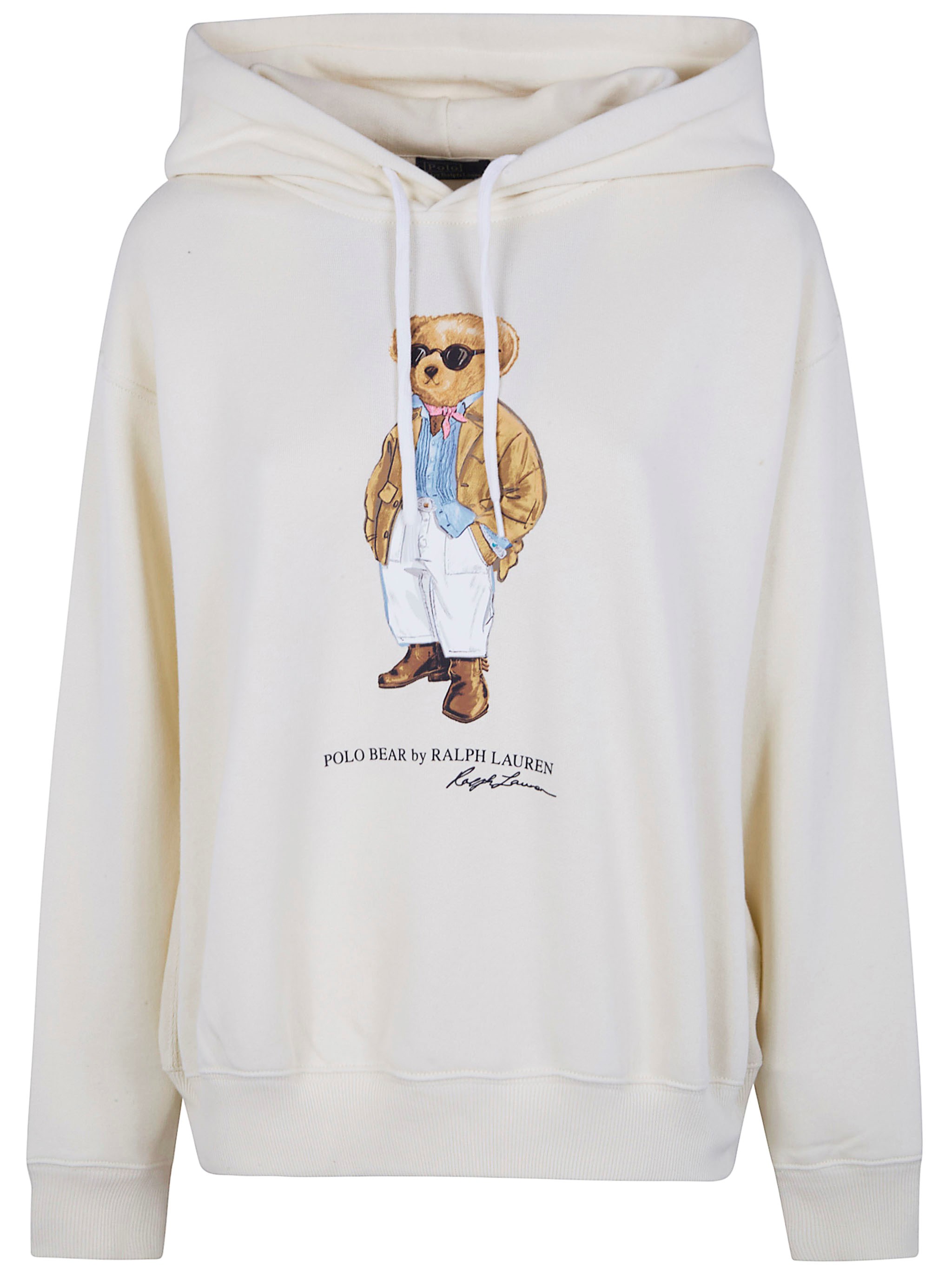Polo Ralph Lauren "bear" Hooded Sweatshirt In Gold
