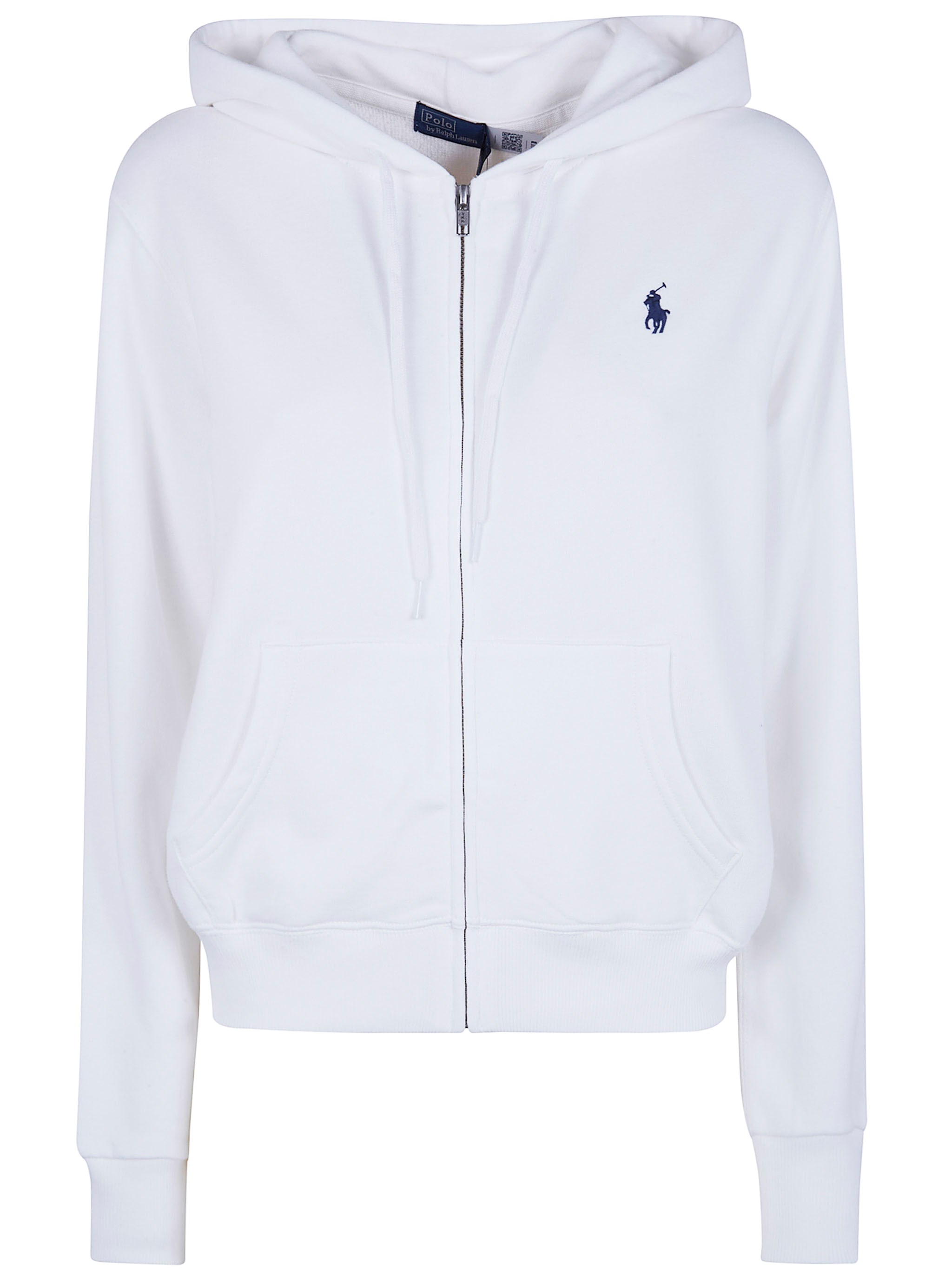 Polo Ralph Lauren Full Zip Hoodied Sweatshirt In Gray
