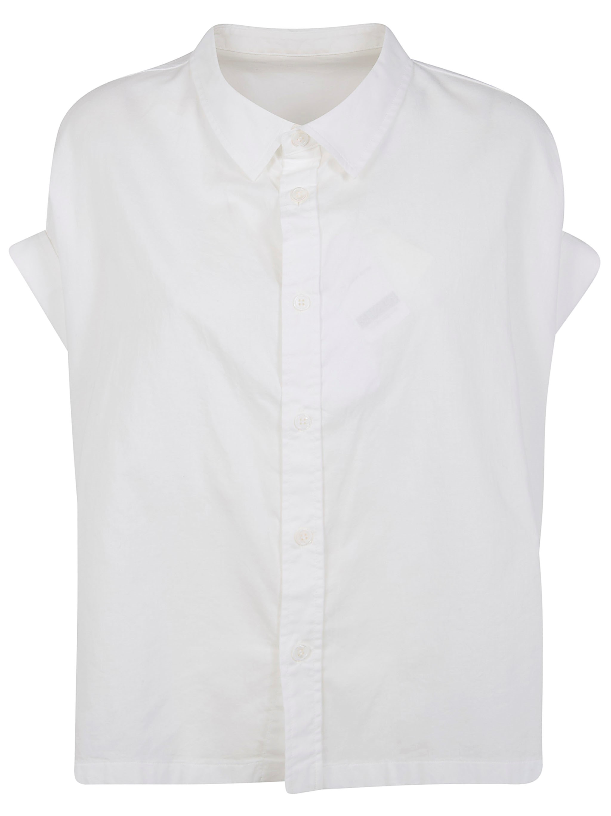 Y's Short Sleeve Short Blouse In White