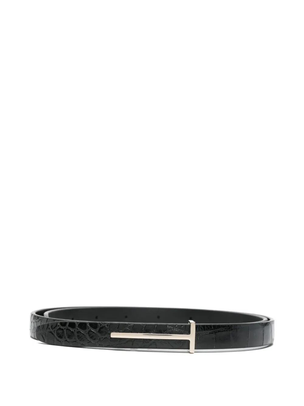TOM FORD TOM FORD Shiny Stamped Croc Belt　TOM FORD シャイニースタンプドクロコベルト