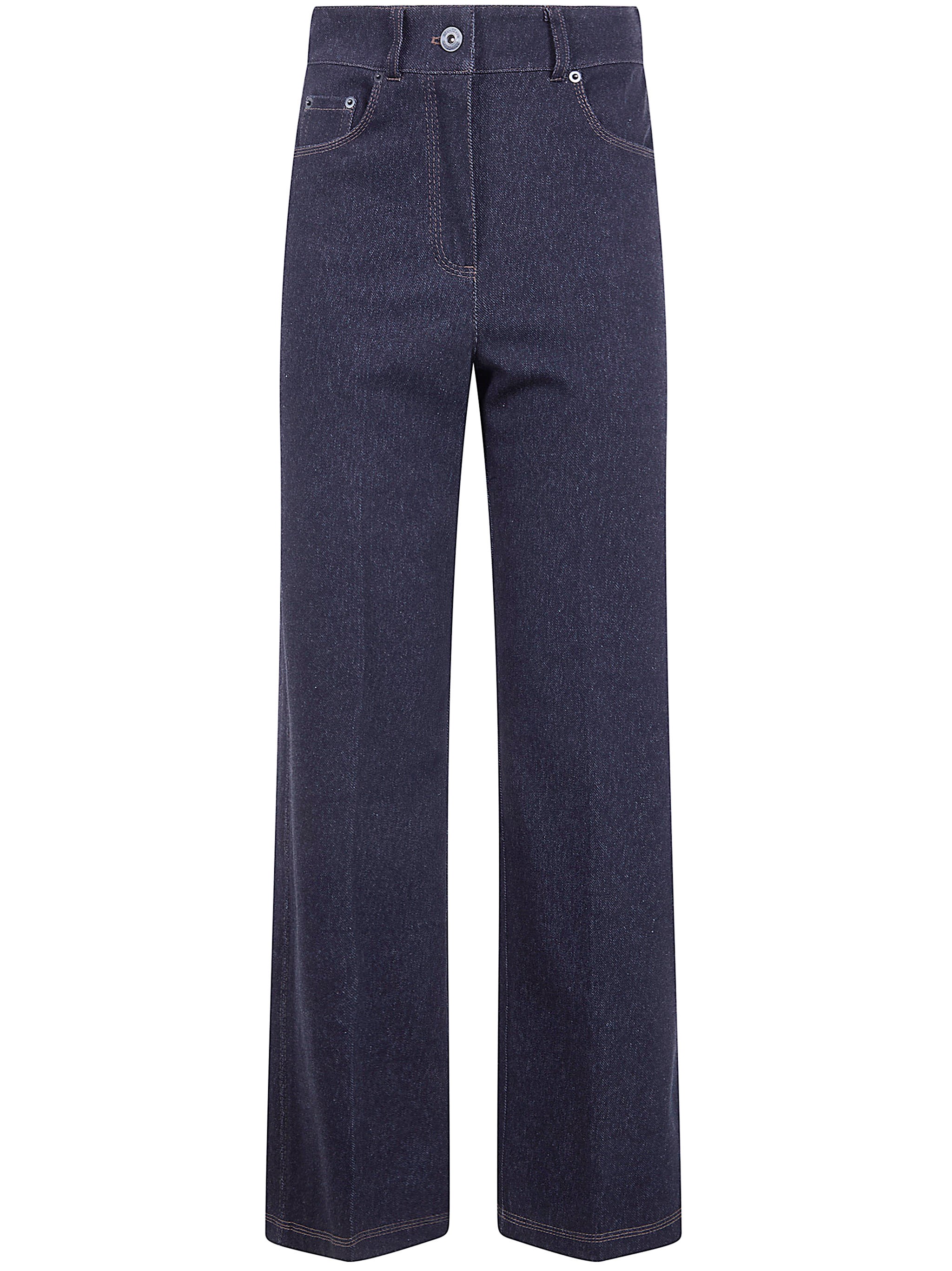 MAX MARA PURE "Mxpribes" Denim Jersey Trousers