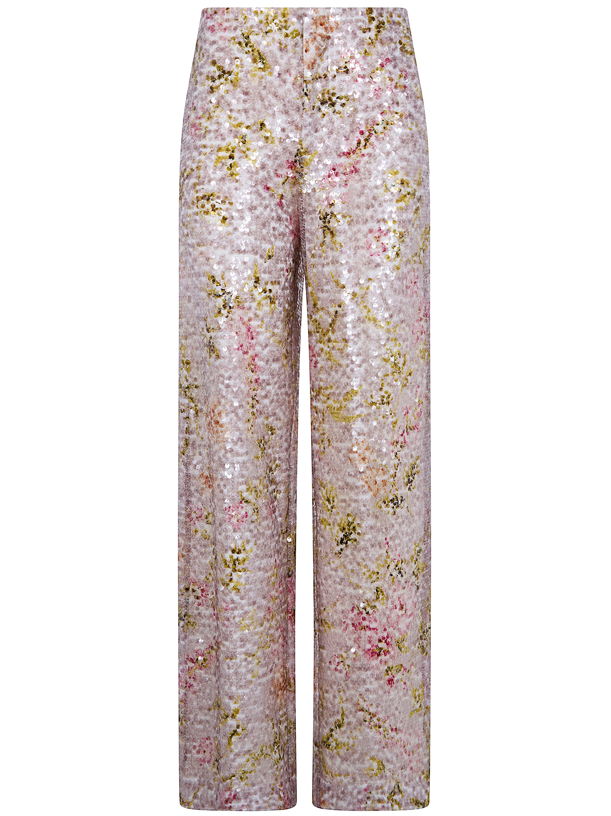ALBERTA FERRETTI Printed Sequins Wide Leg Trousers