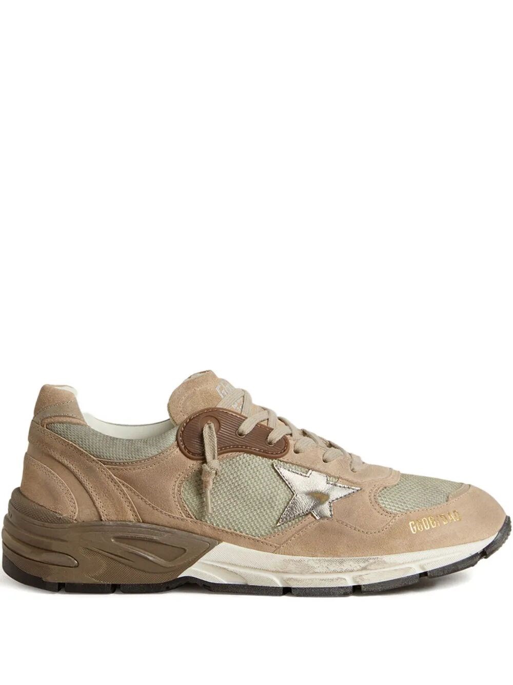 GOLDEN GOOSE "Running Dad" Mesh And Suede Upper Laminated Leather Sta　GOLDEN GOOSE "Running Dad" メッシュとスエードのアッパー ラミネートレザー Sta GOLDEN