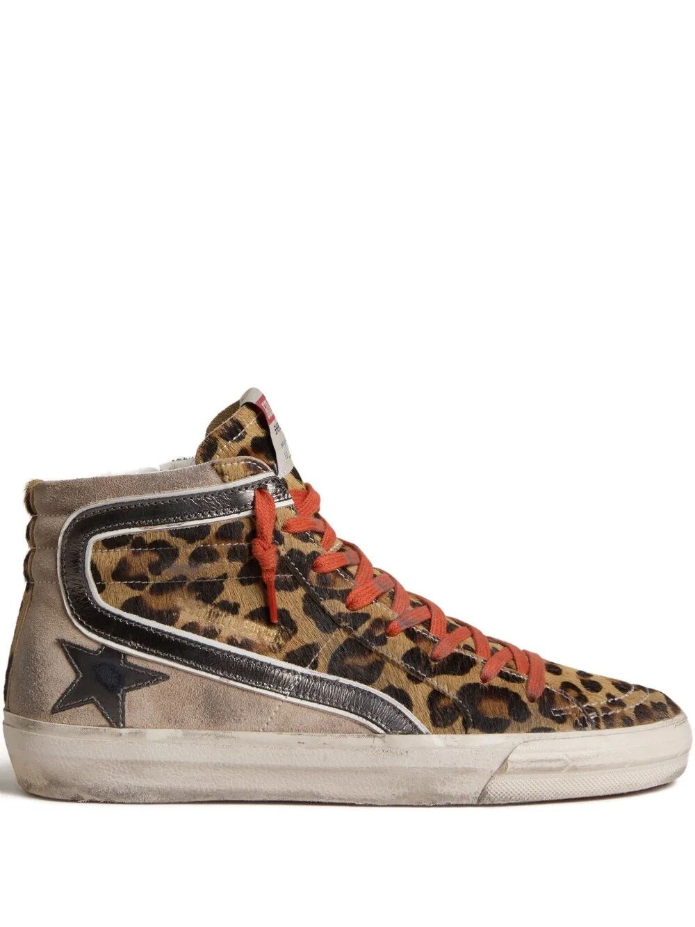GOLDEN GOOSE "Slide" Horsy And Suede Upper Horsy Toe And Tongue Lamina　GOLDEN GOOSE「スライド」ホーシーとスエードのアッパーホーシートゥとタンラミナ GOLDEN