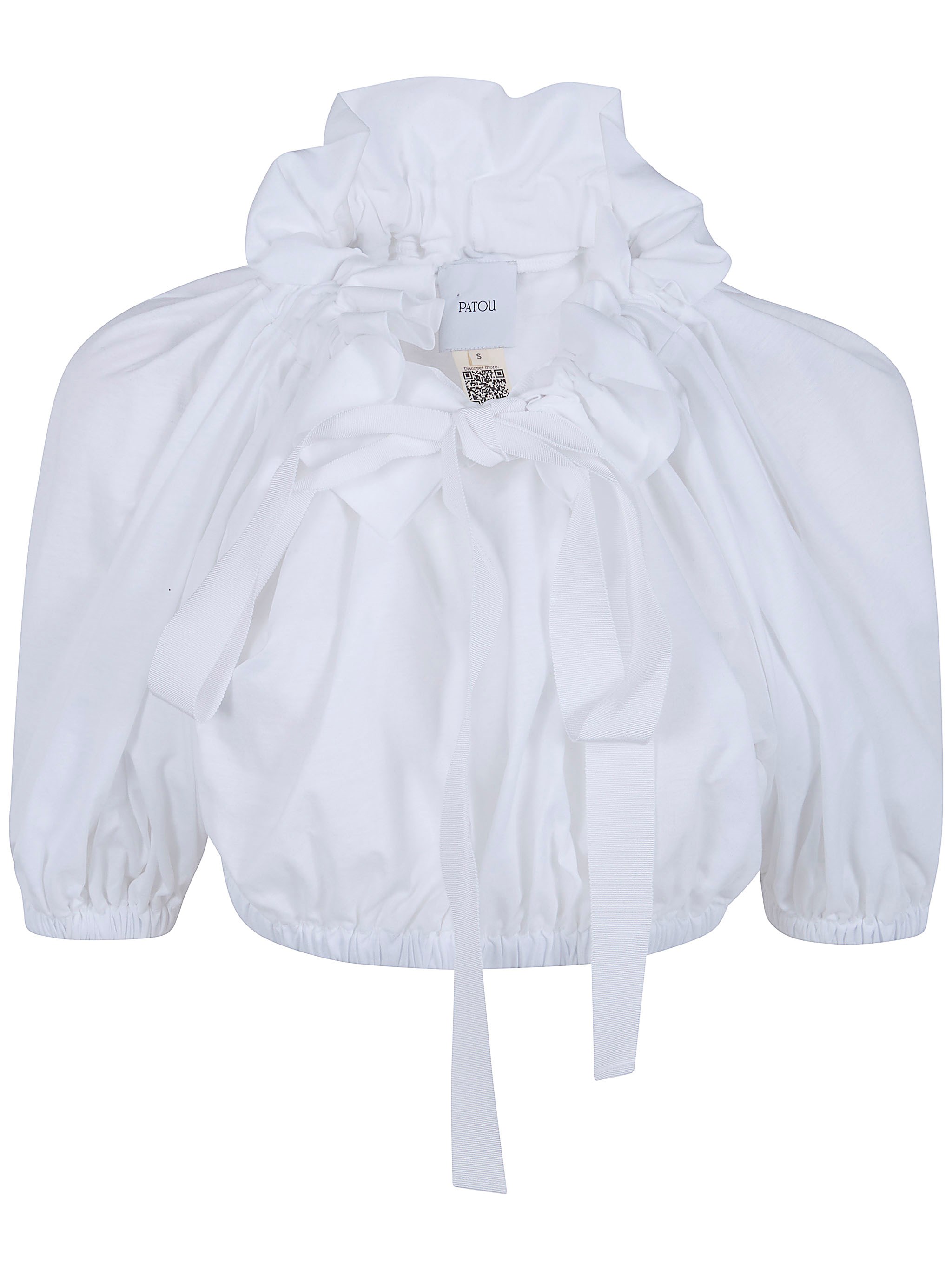 PATOU Cropped Volume Jersey Top