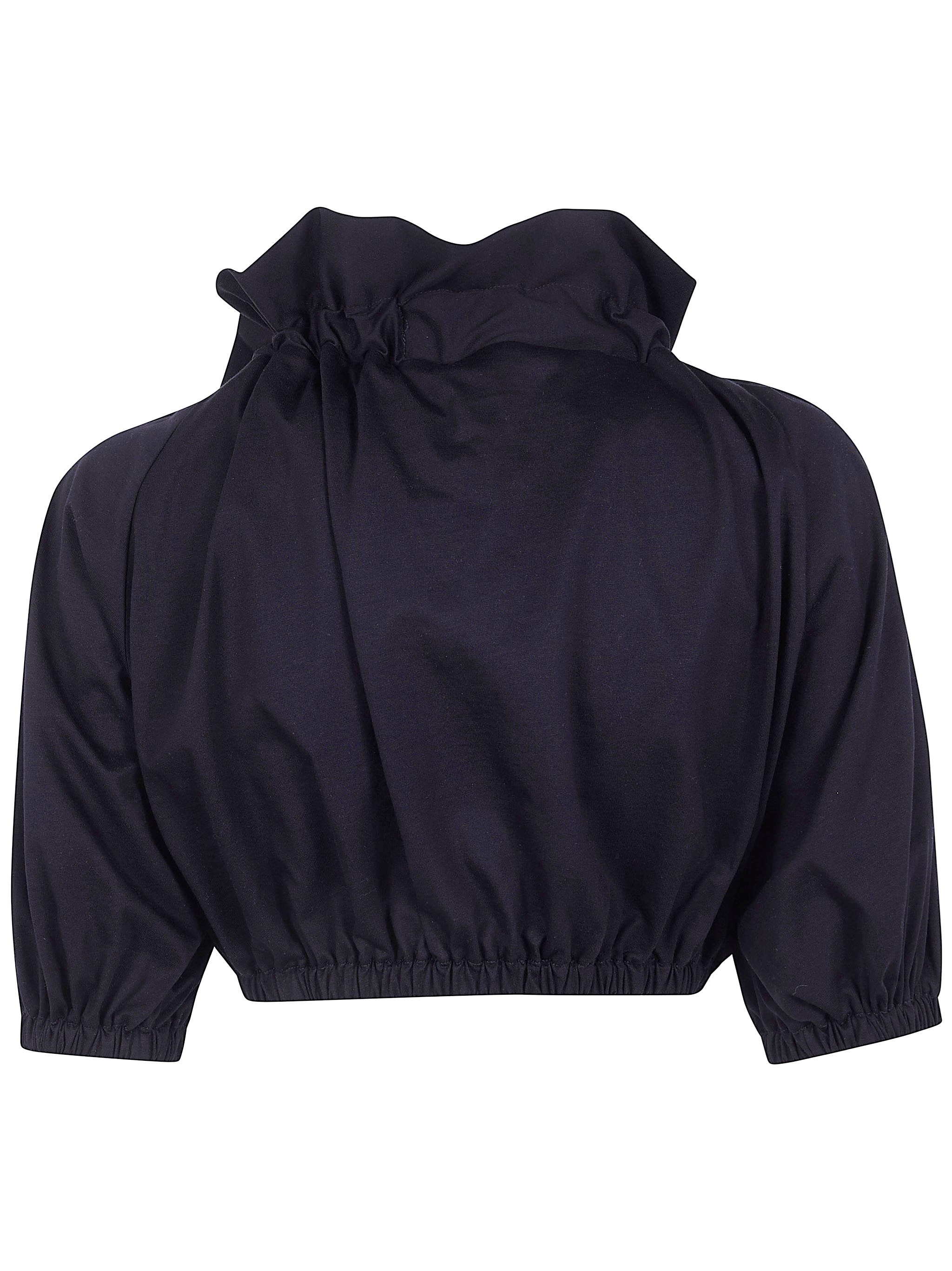 PATOU Cropped Volume Jersey Top