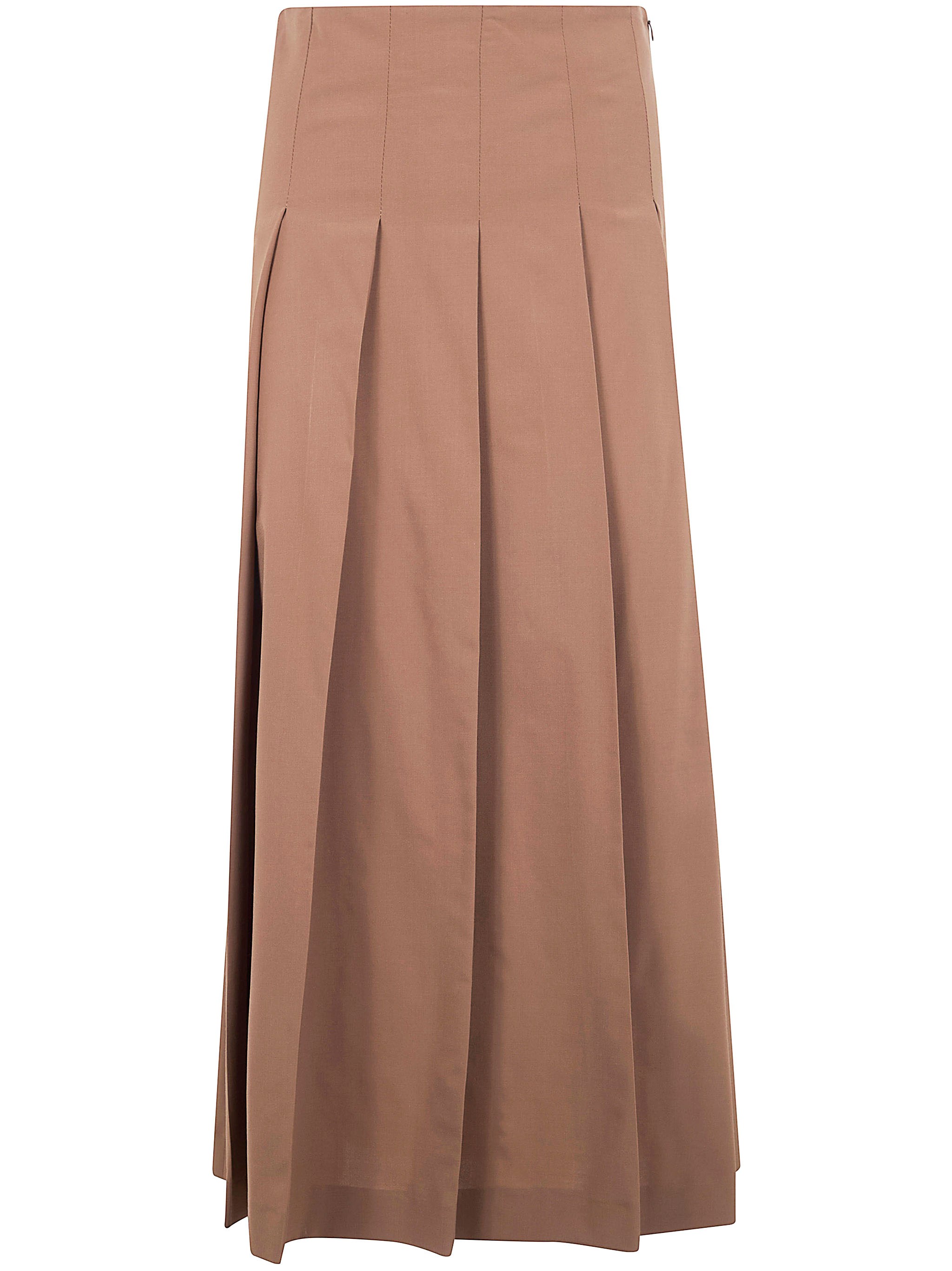 ROHE Pleated Wool Skirt