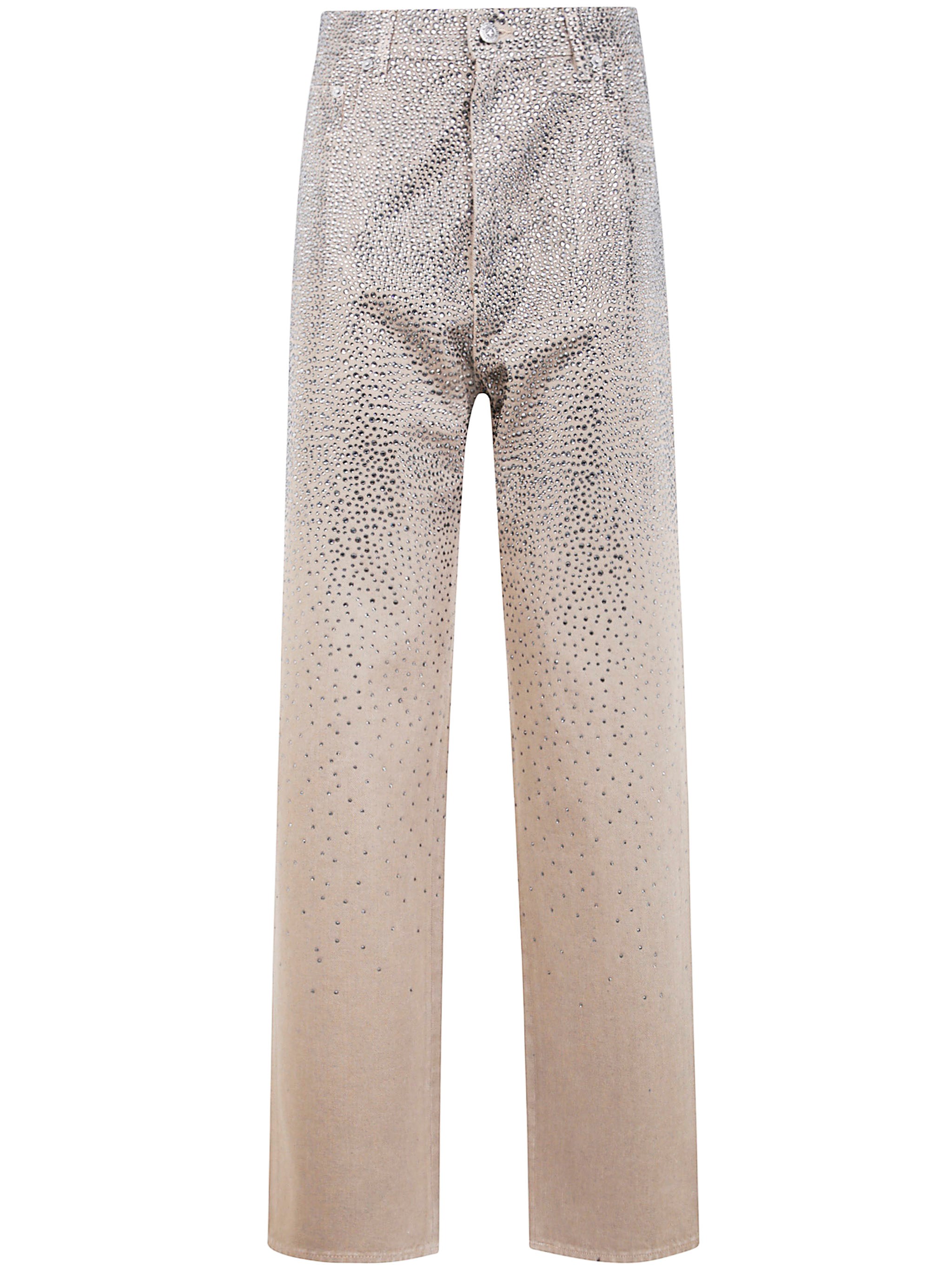 GOLDEN GOOSE "Journey W`S" Pant Kim Cotton Denim Full Sky Wash With Cr