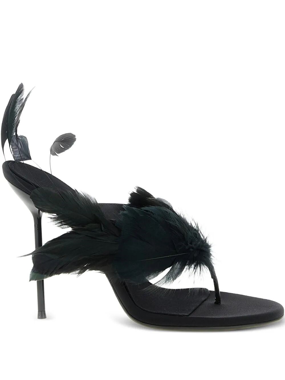 PARIS TEXAS "Lidia" Feather Thong Mule T. 105