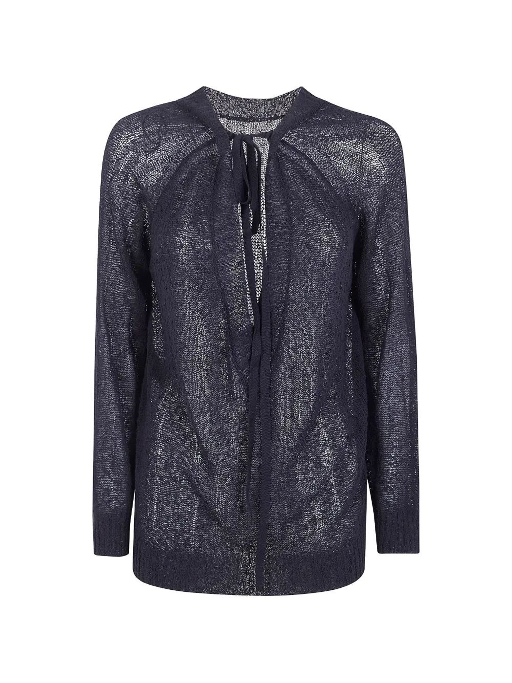 ANN DEMEULEMEESTER "Nies" Comfort Sweater With Deep V-Neck On Back