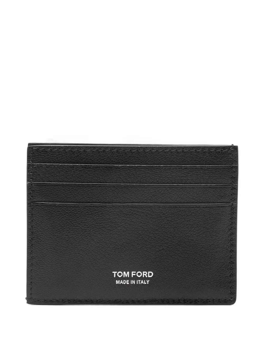 TOM FORD Supple Grain Leather Elongated T Line Card Holder With Centra　TOM FORD しなやかなグレインレザー 細長い T ライン カード ホルダー セントラ付き TOM