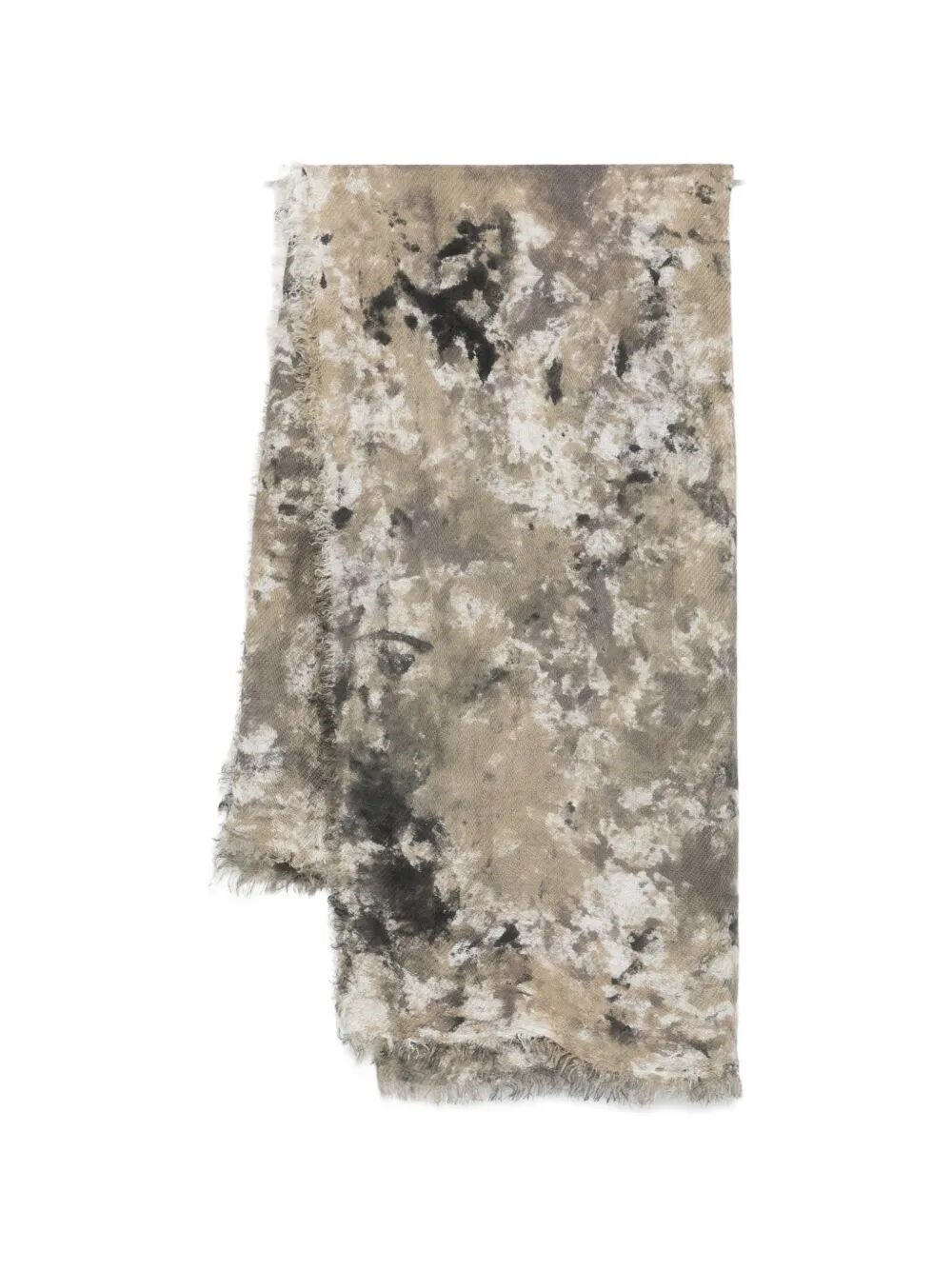 AVANT TOI "Zola" Camouflage Effect Modal Linen Silk Scarf 130X135