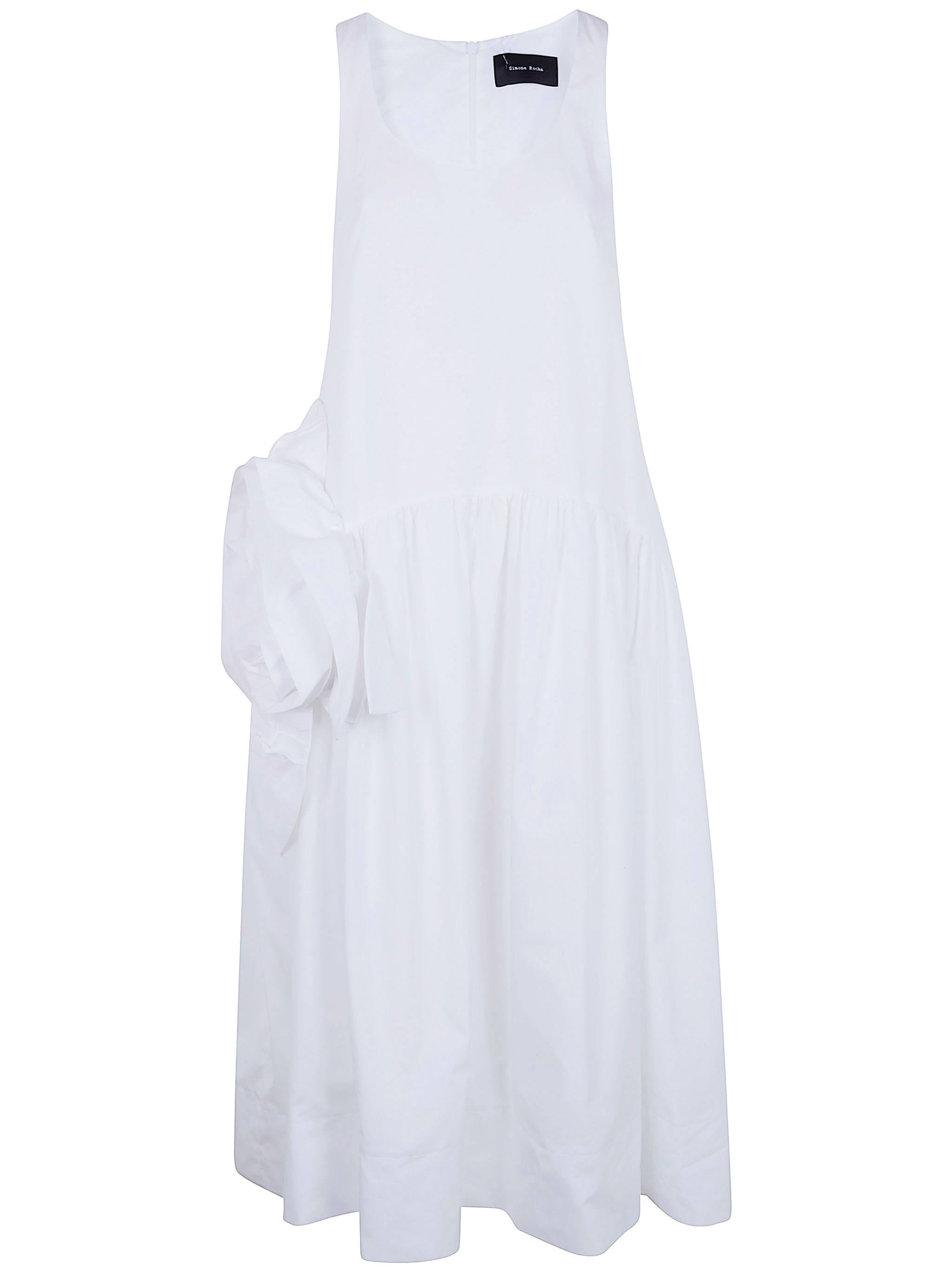 Simone Rocha Pressed Rosette 锥形后荷叶边连衣裙