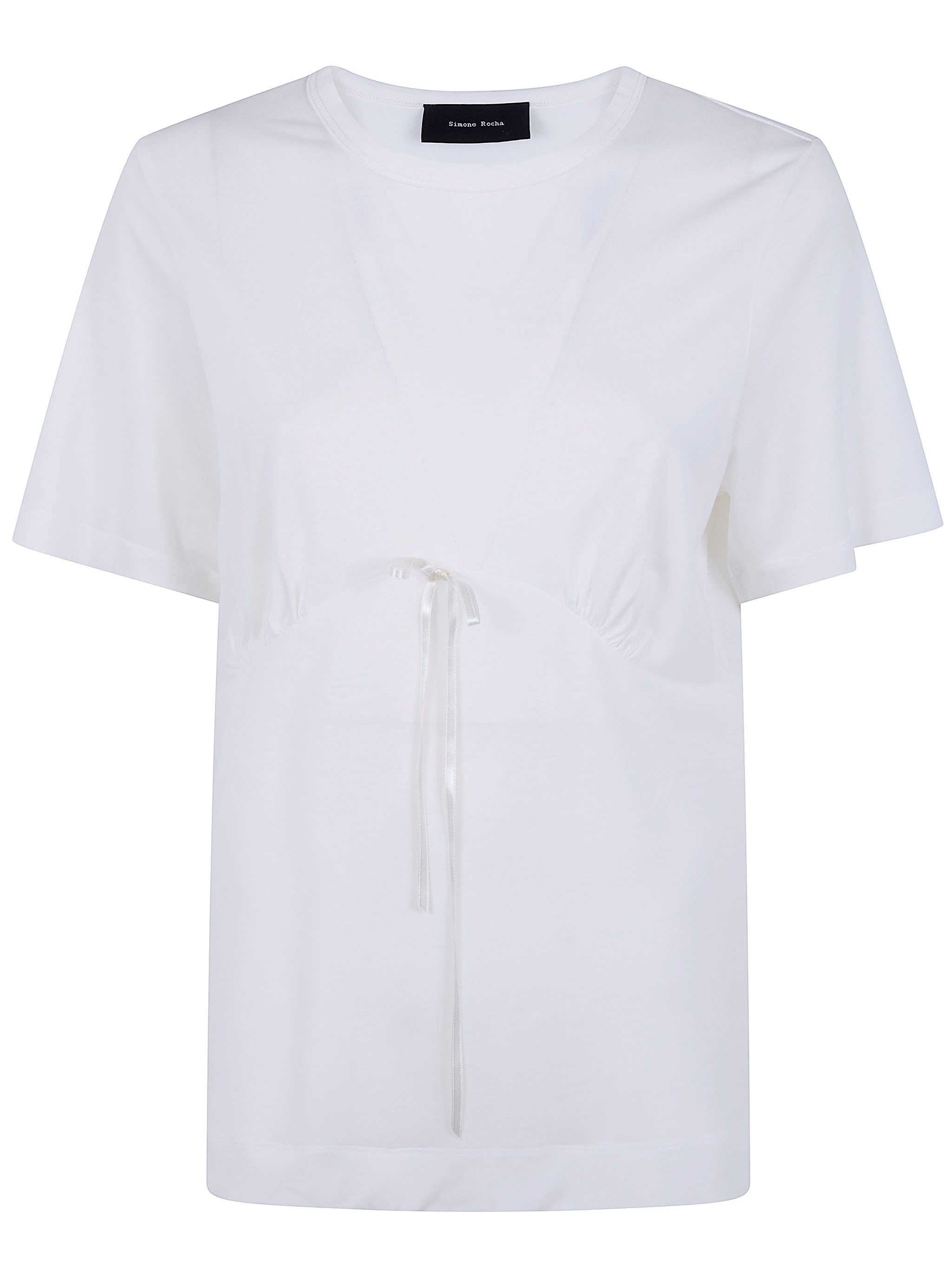 SIMONE ROCHA “Gathered” Bust Bow T-Shirt