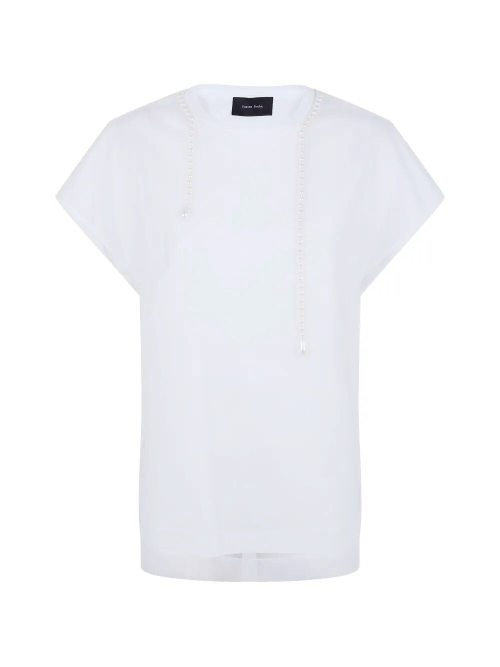 SIMONE ROCHA "Layered Liquid Smock" T-Shirt With Embroidered