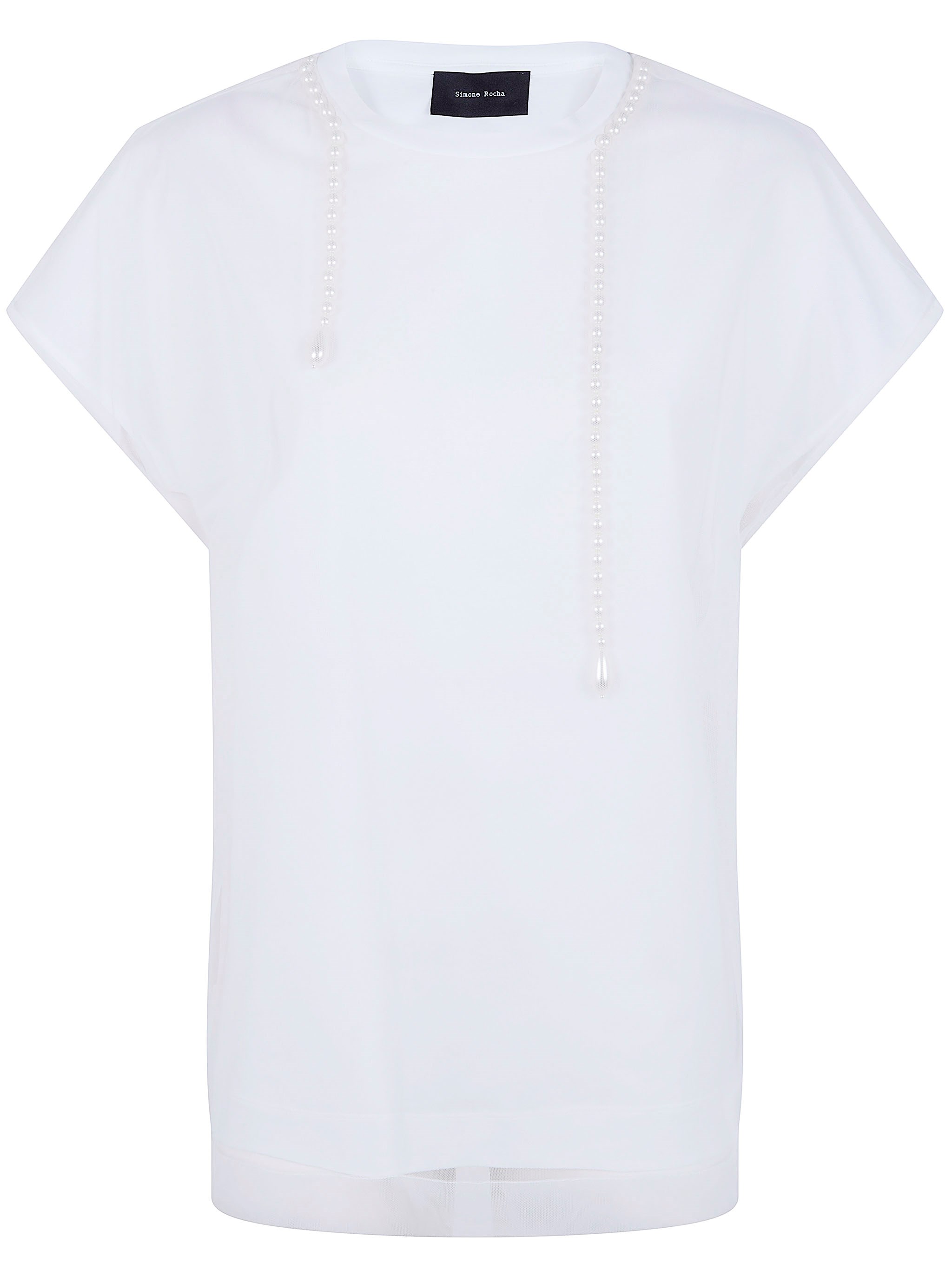 SIMONE ROCHA “Layered Liquid Smock” T-Shirt With Embroidered