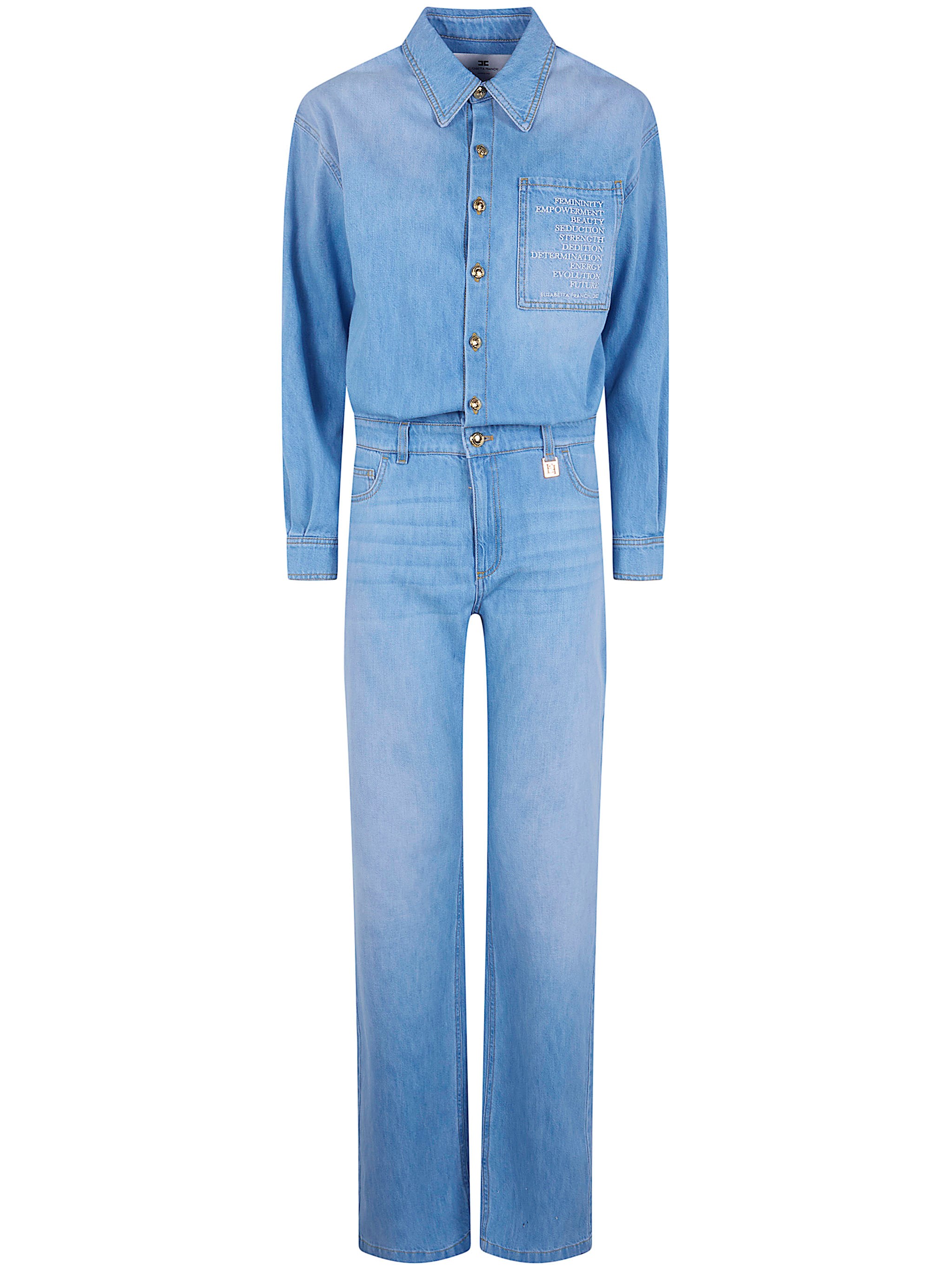 ELISABETTA FRANCHI Overall Denim