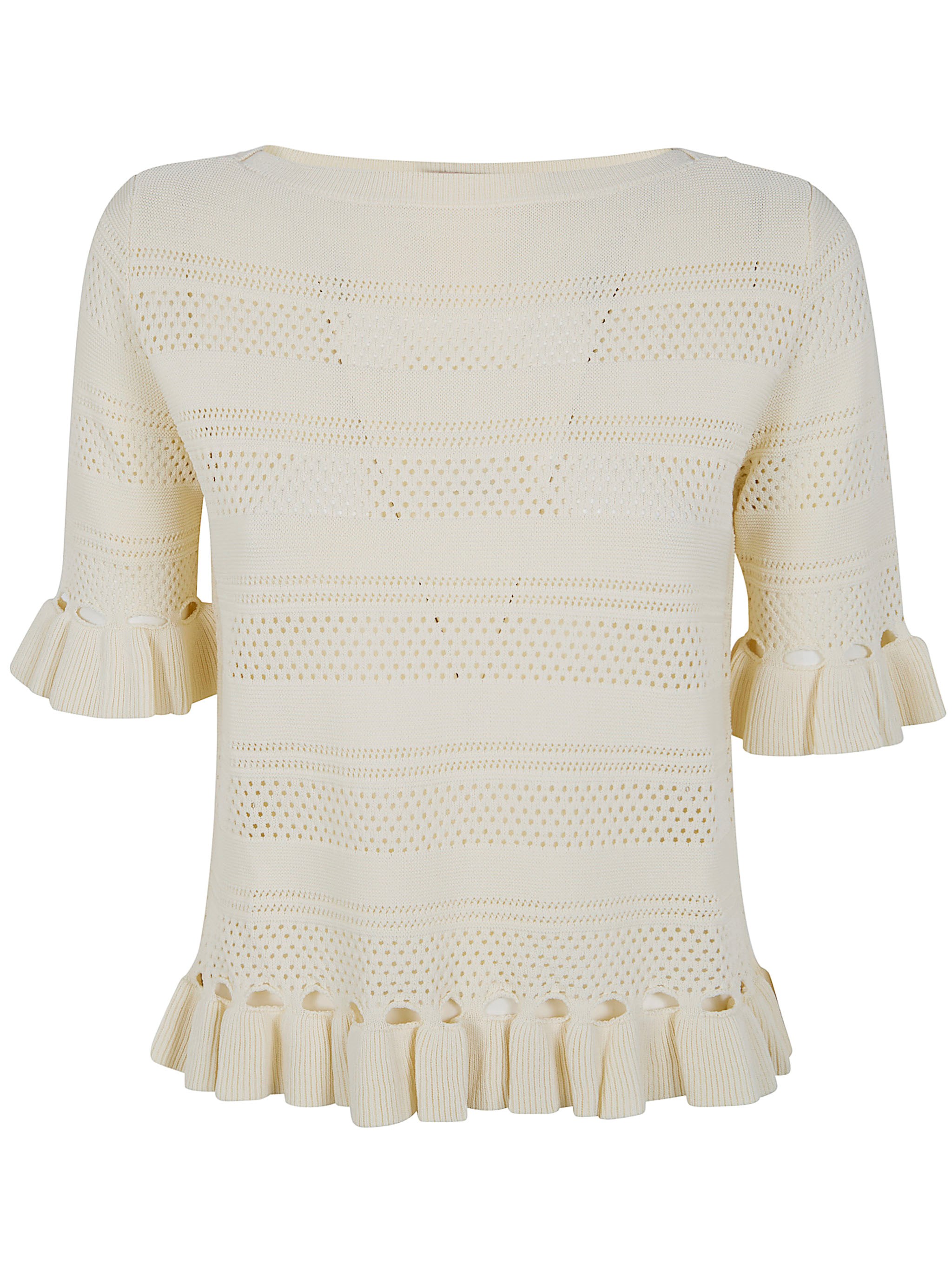 TWINSET Boat Neck Stripes Sweater