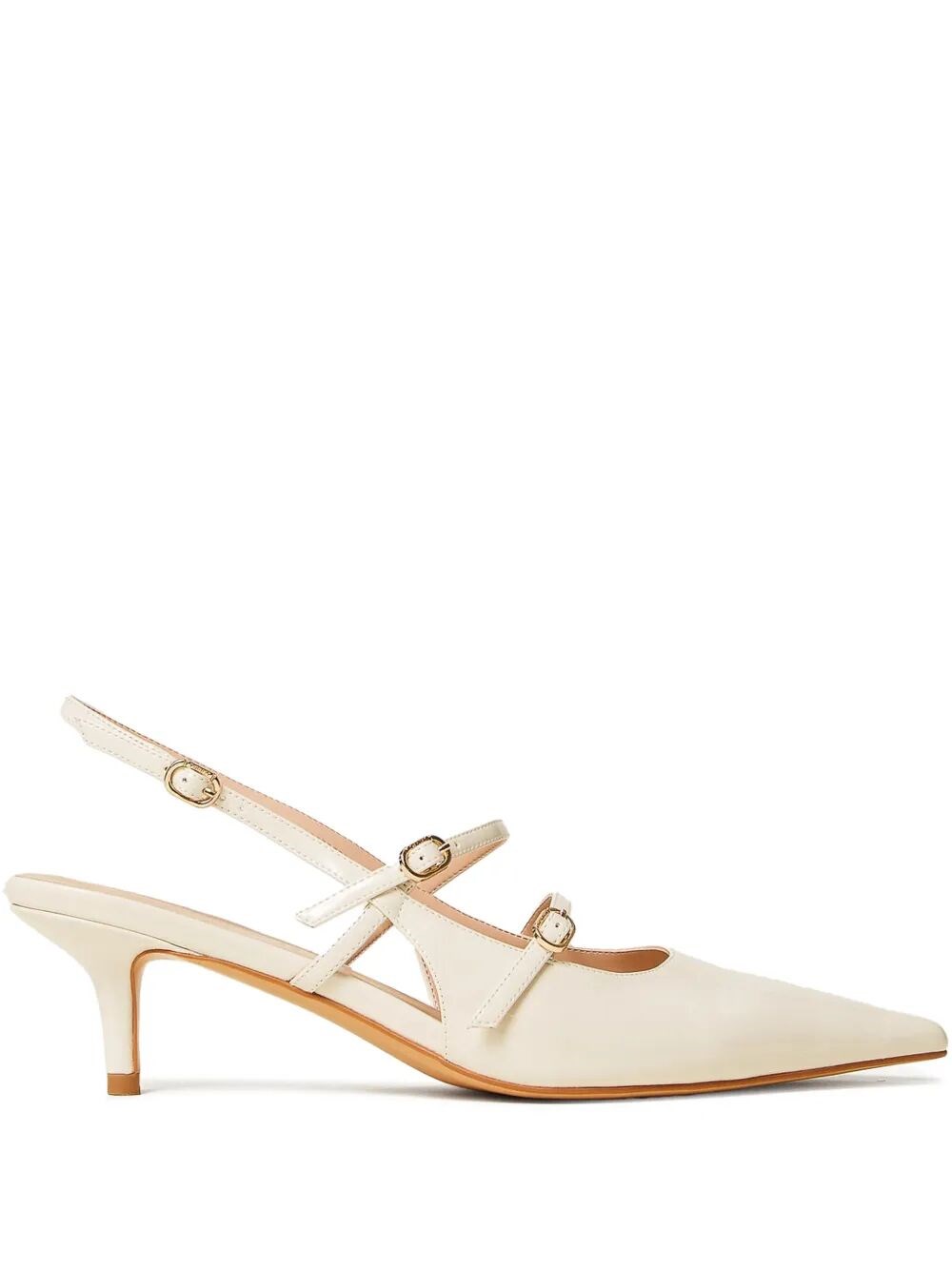TWINSET Pointed Sling Back With Two Belt Low Heel
